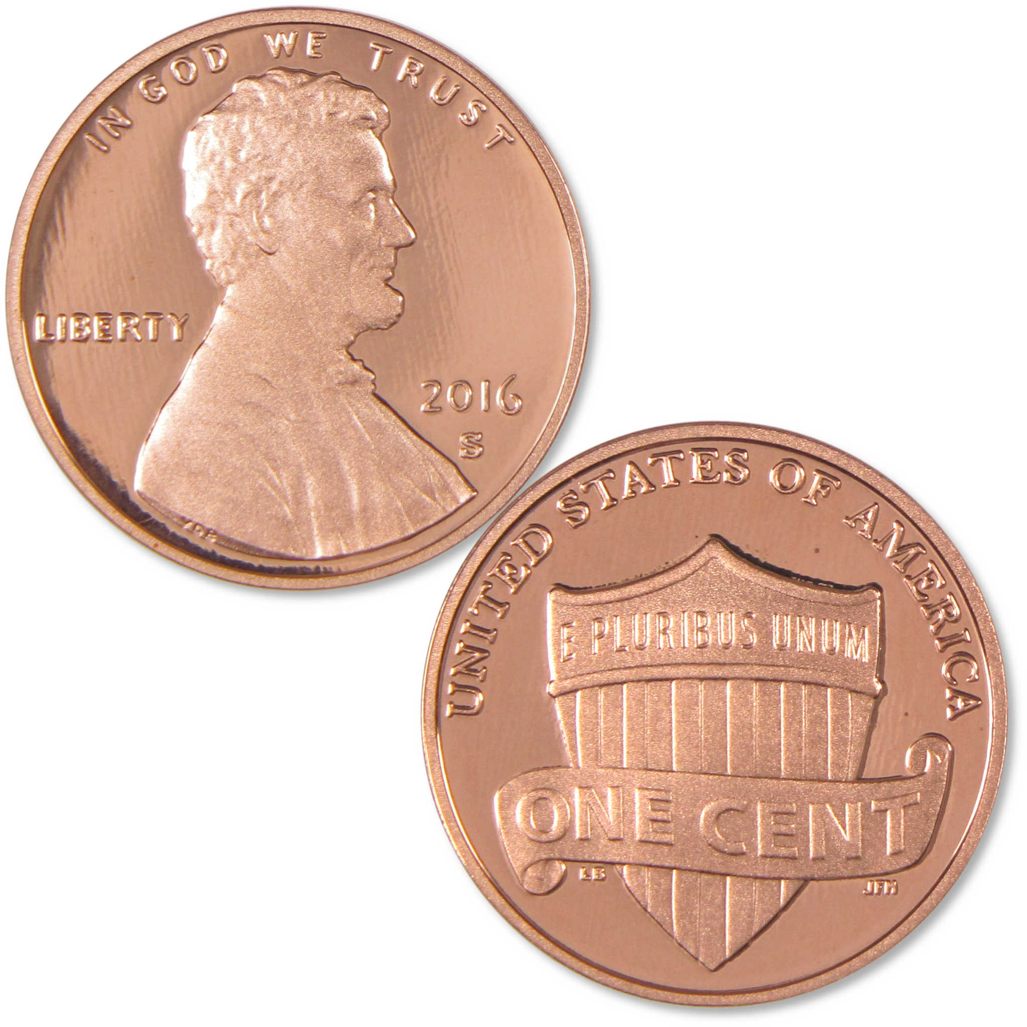 2016 S Lincoln Shield Cent Choice Proof Penny 1c Coin