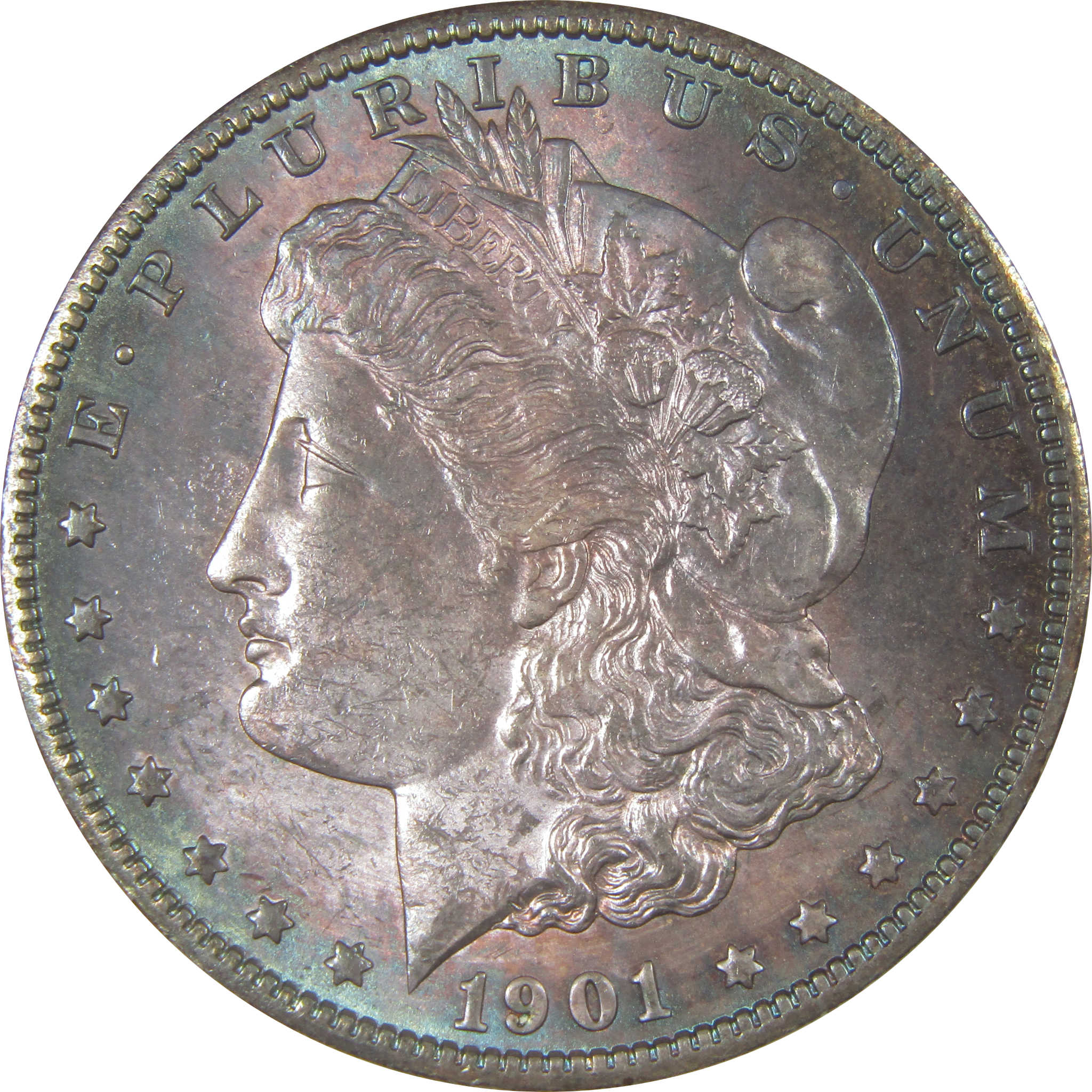 1901 O Morgan Dollar Uncirculated Silver $1 Coin Toned SKU:CPC1001