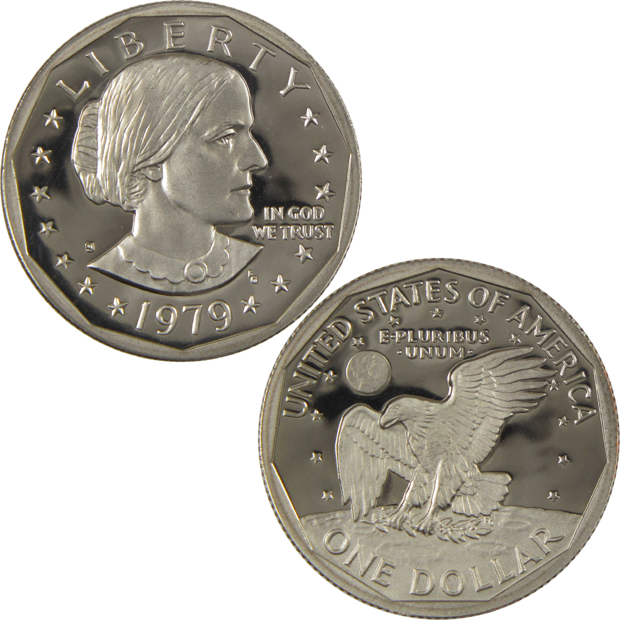 1979 S Type 1 Filled S Susan B Anthony Dollar Choice Proof Clad SBA