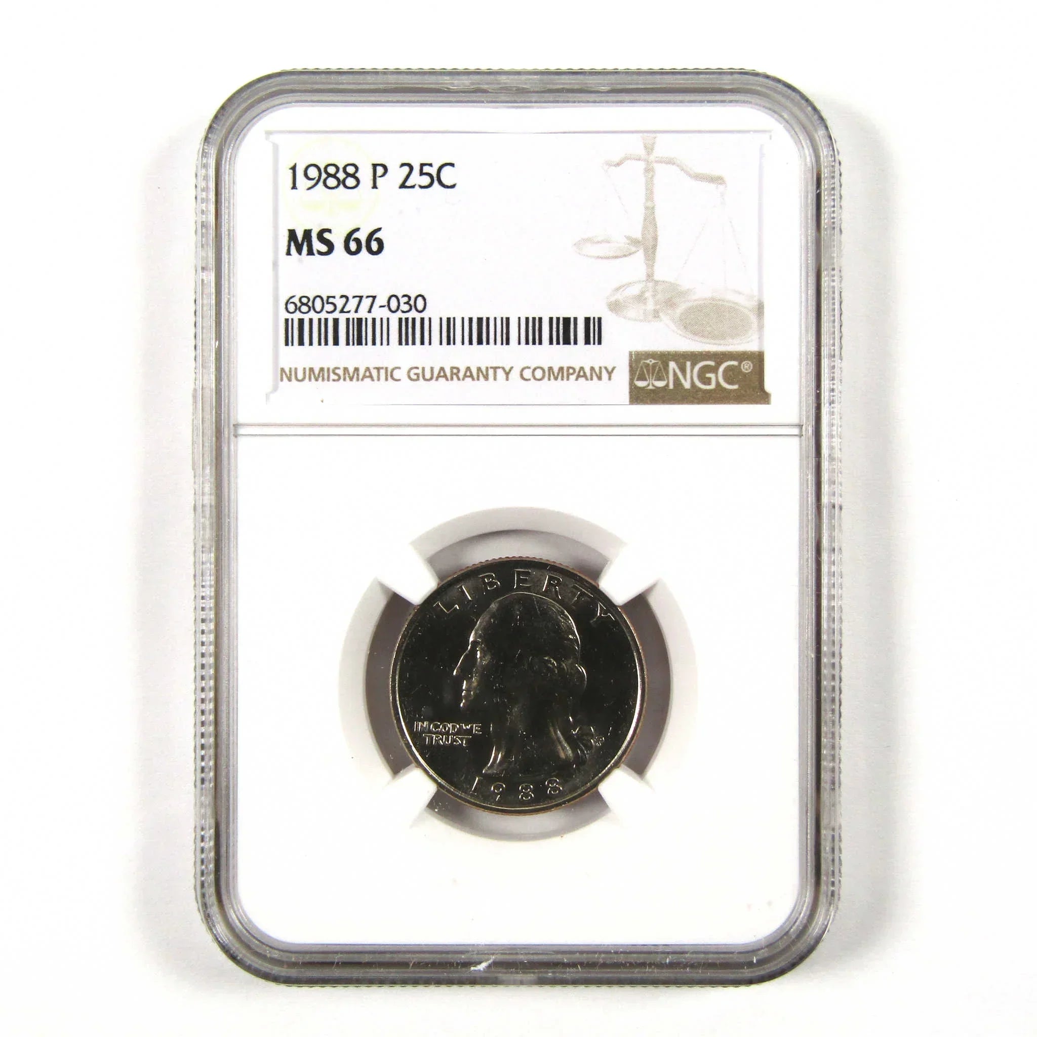 1988 P Washington Quarter MS 66 NGC Clad 25c Uncirculated SKU:I9514