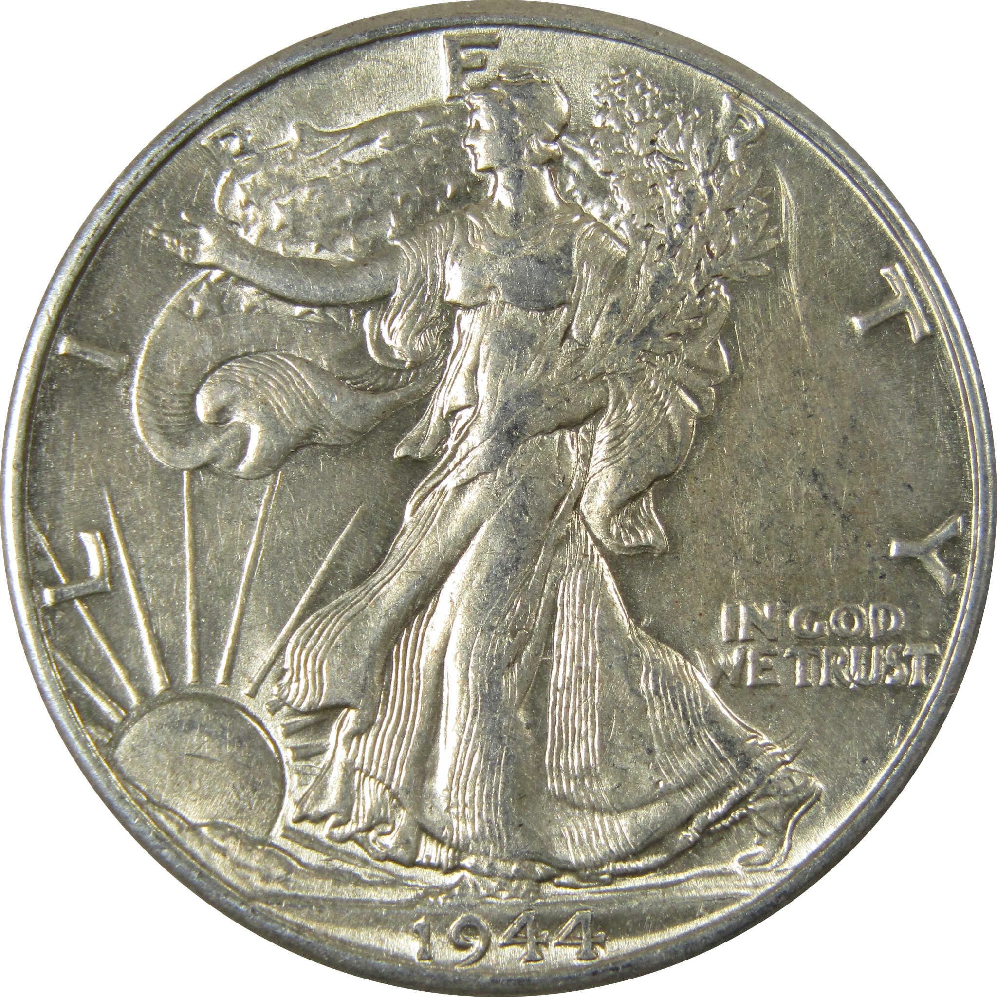 1944 Liberty Walking Silver 50cAU About Uncirculated SKU:CP536