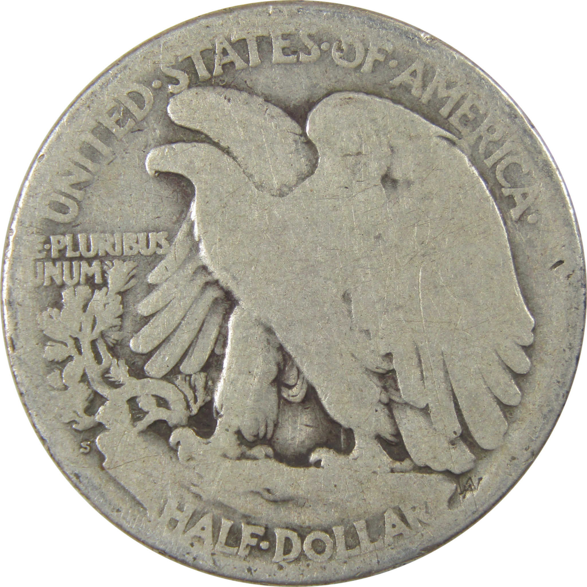 1919 S Liberty Walking Silver Half Dollar AG About Good SKU:I24115