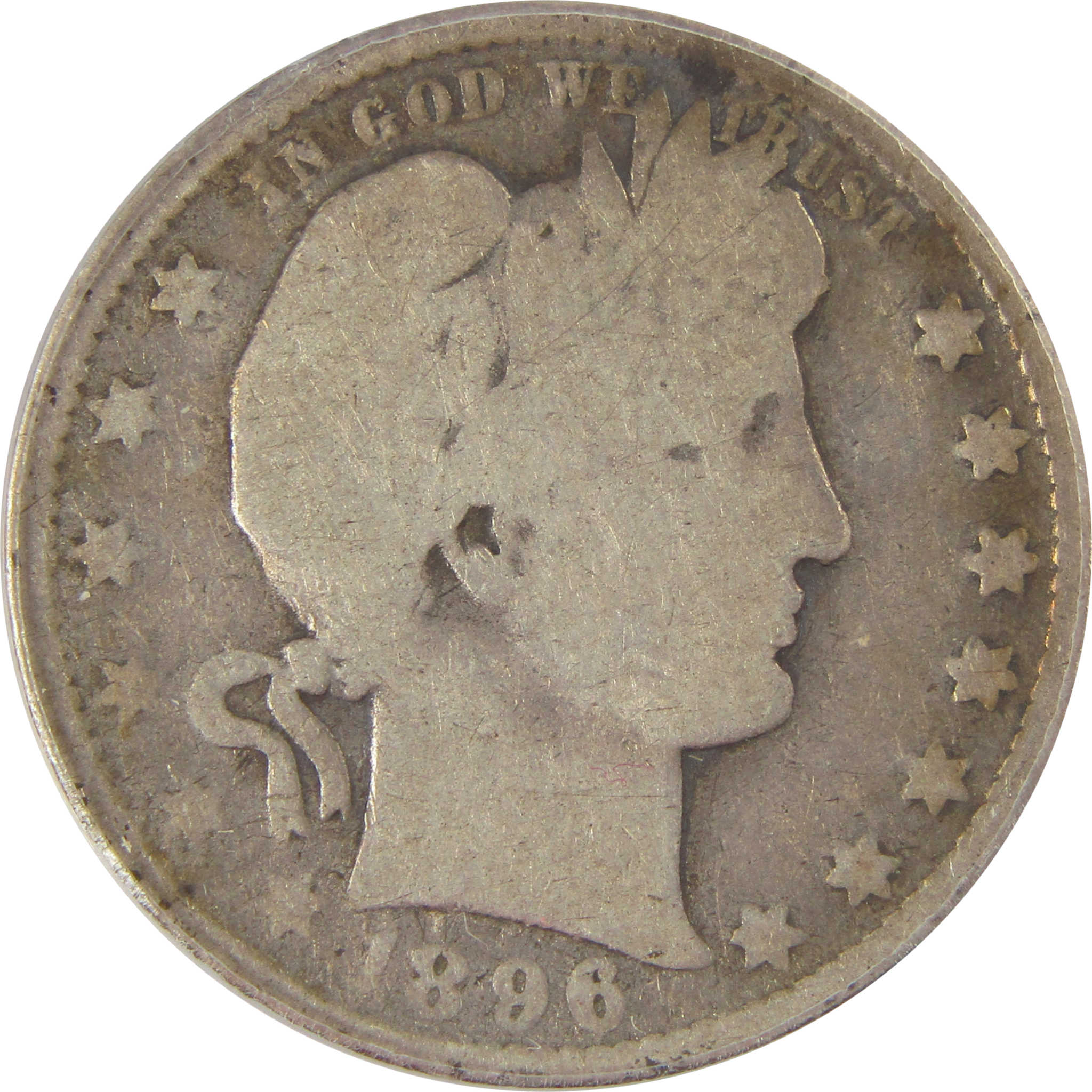 1896 O Barber Quarter G 4 ANACS Silver 25c Coin SKU:I20223