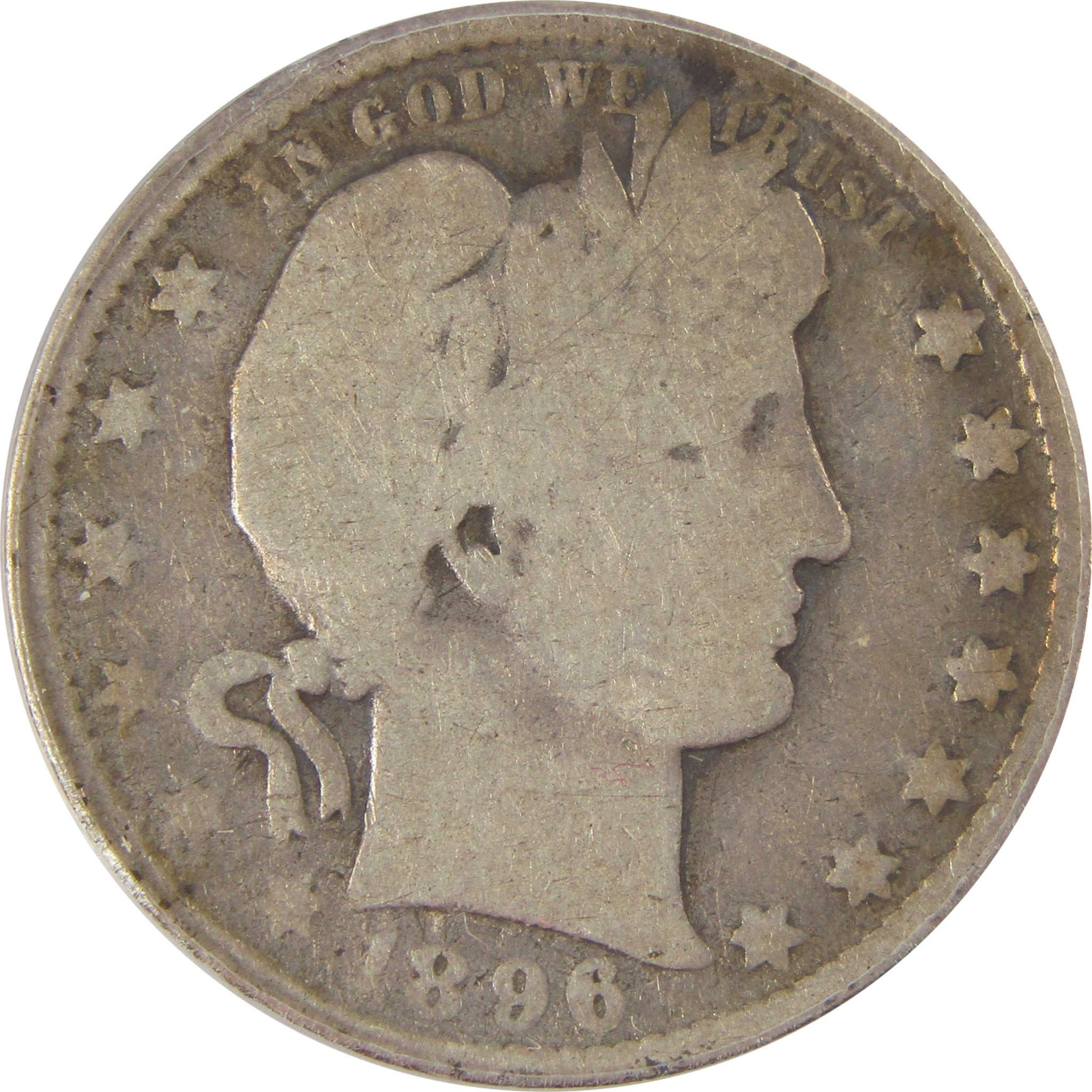 1896 O Barber Quarter G 4 ANACS Silver 25c Coin SKU:I20223