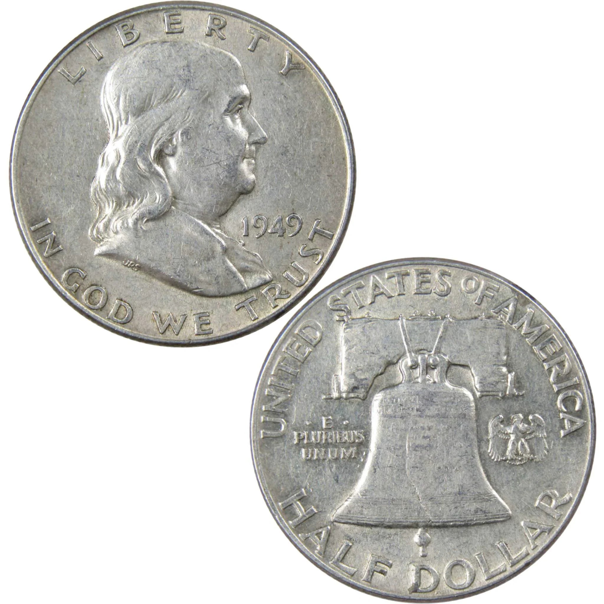 1949 Franklin Half Dollar AU About Uncirculated Silver 50c Coin