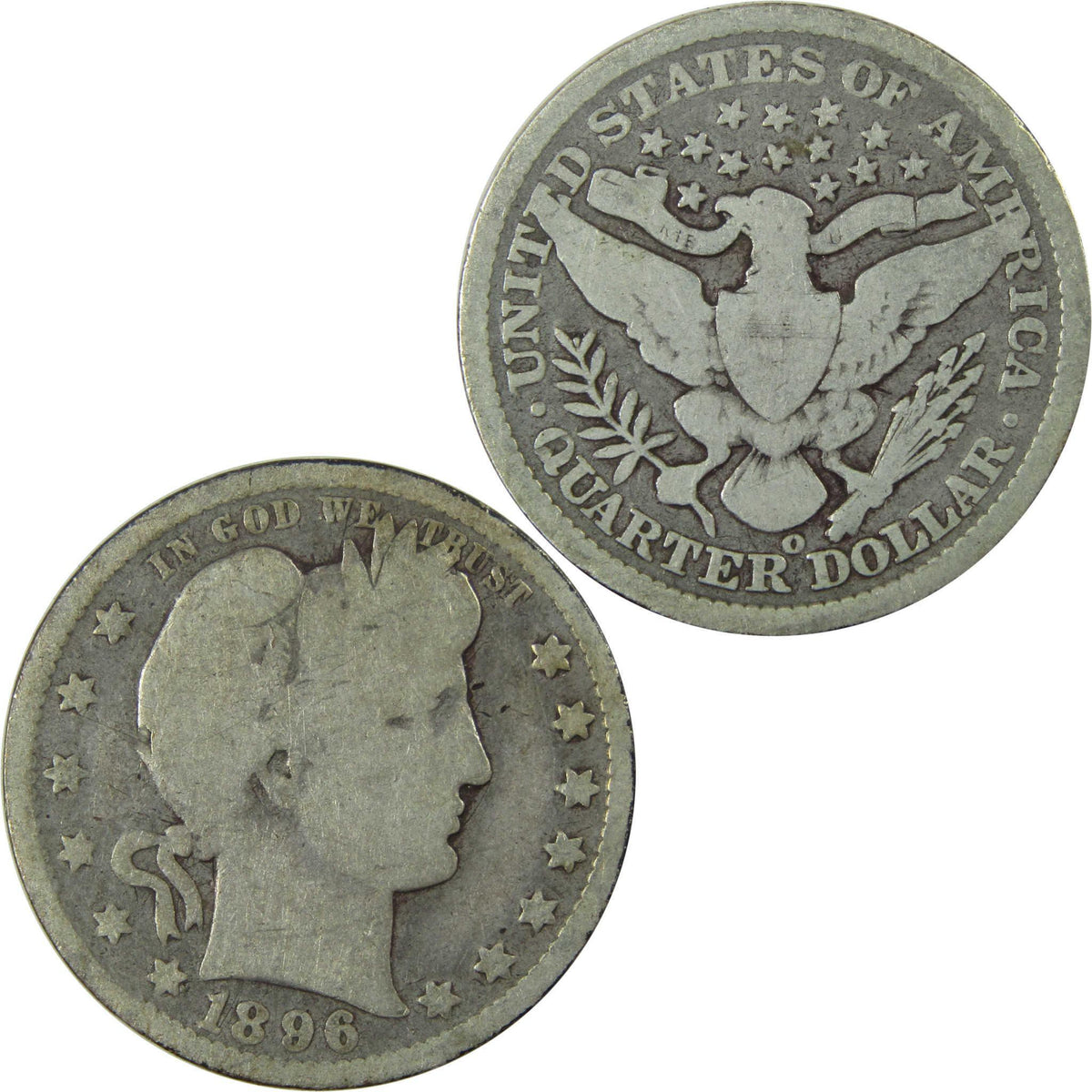 1896 O Barber Silver Quarter AG About Good 25c Coin SKU:I25948