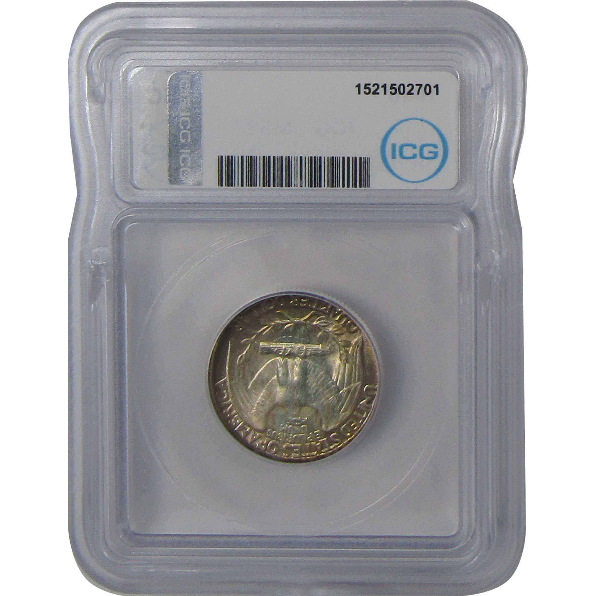 1940 Washington Quarter MS 67 ICG Silver Uncirculated Toned SKU:I23548