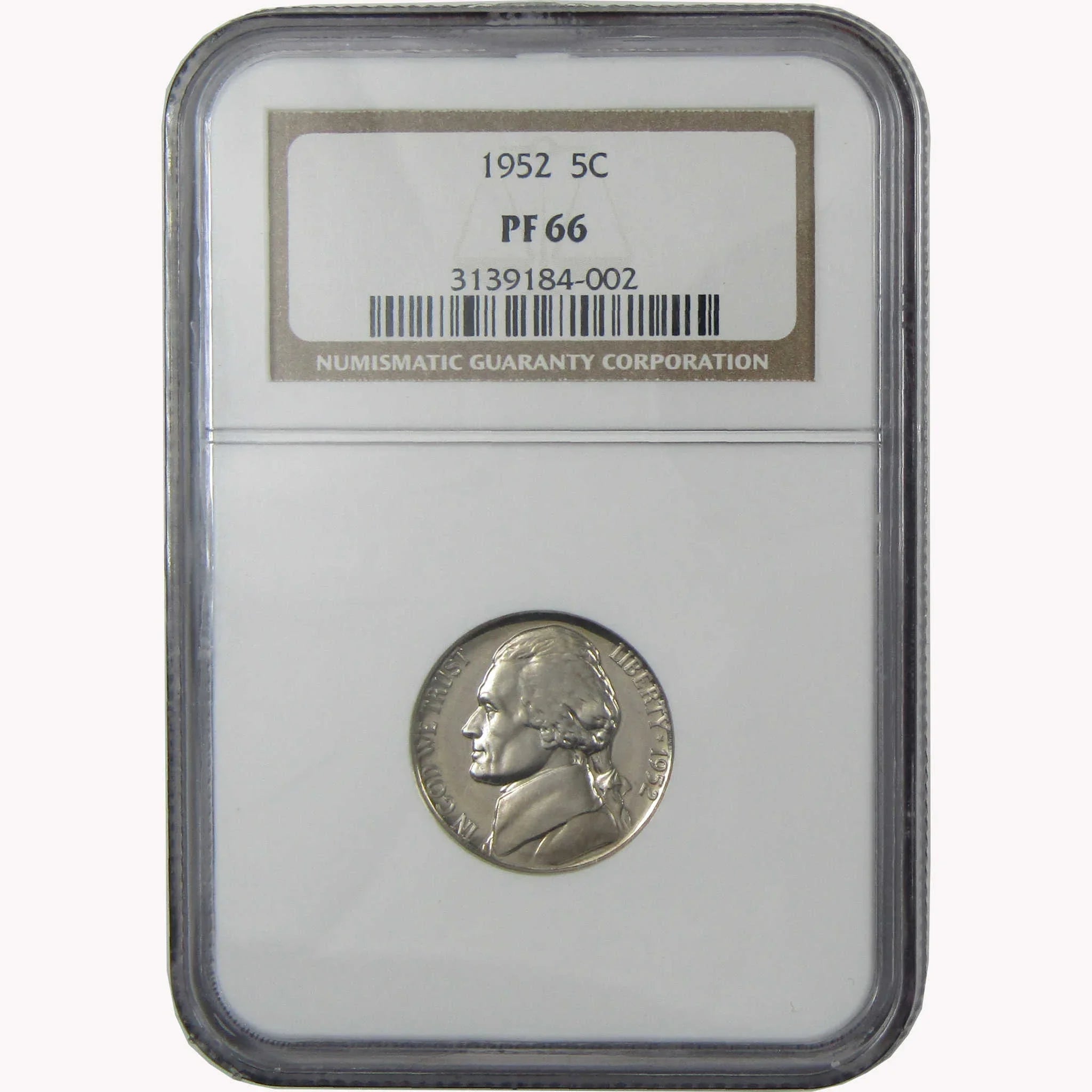 1952 Jefferson Nickel PF 66 NGC Proof 5c Coin SKU:I26434