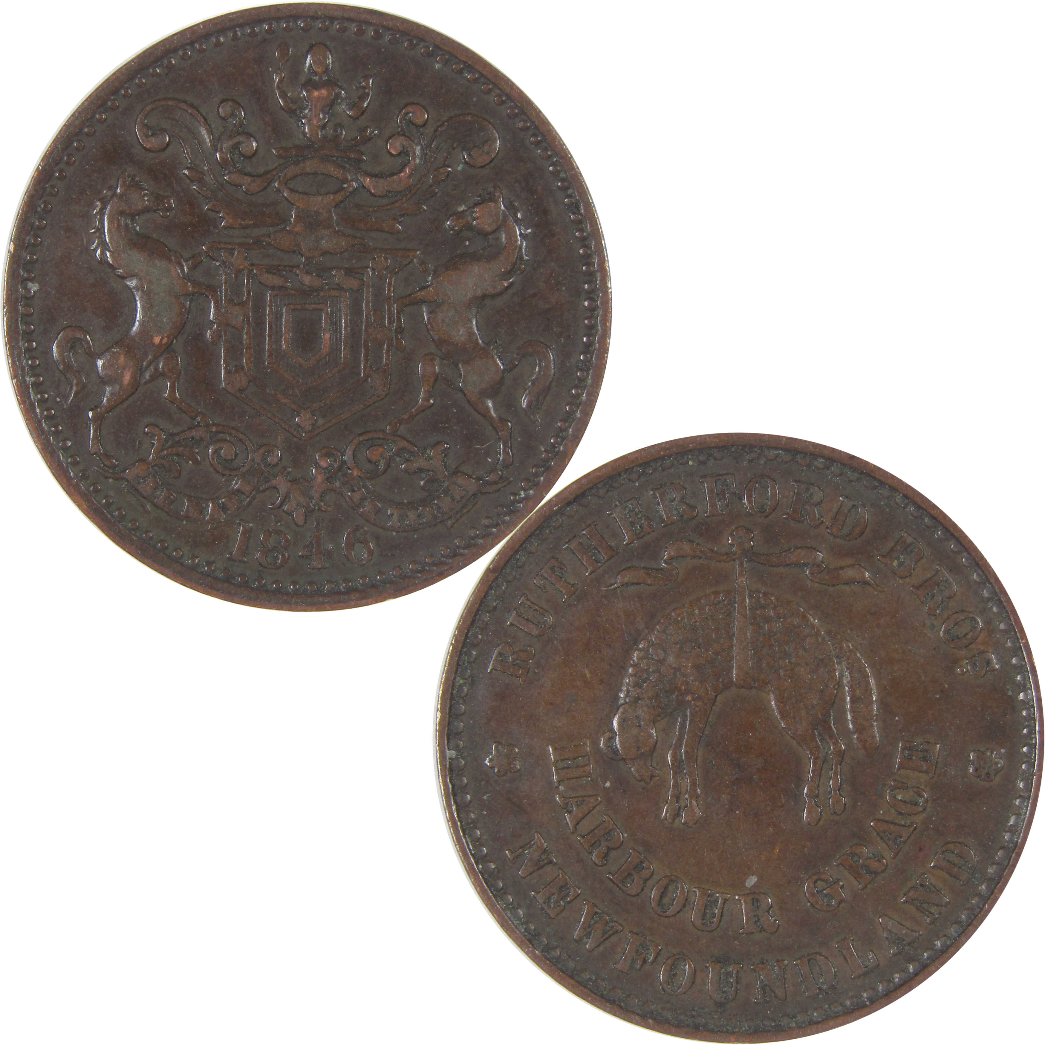 1846 Canada Newfoundland Rutherford Harbour Grace Token SKU:CPC9726