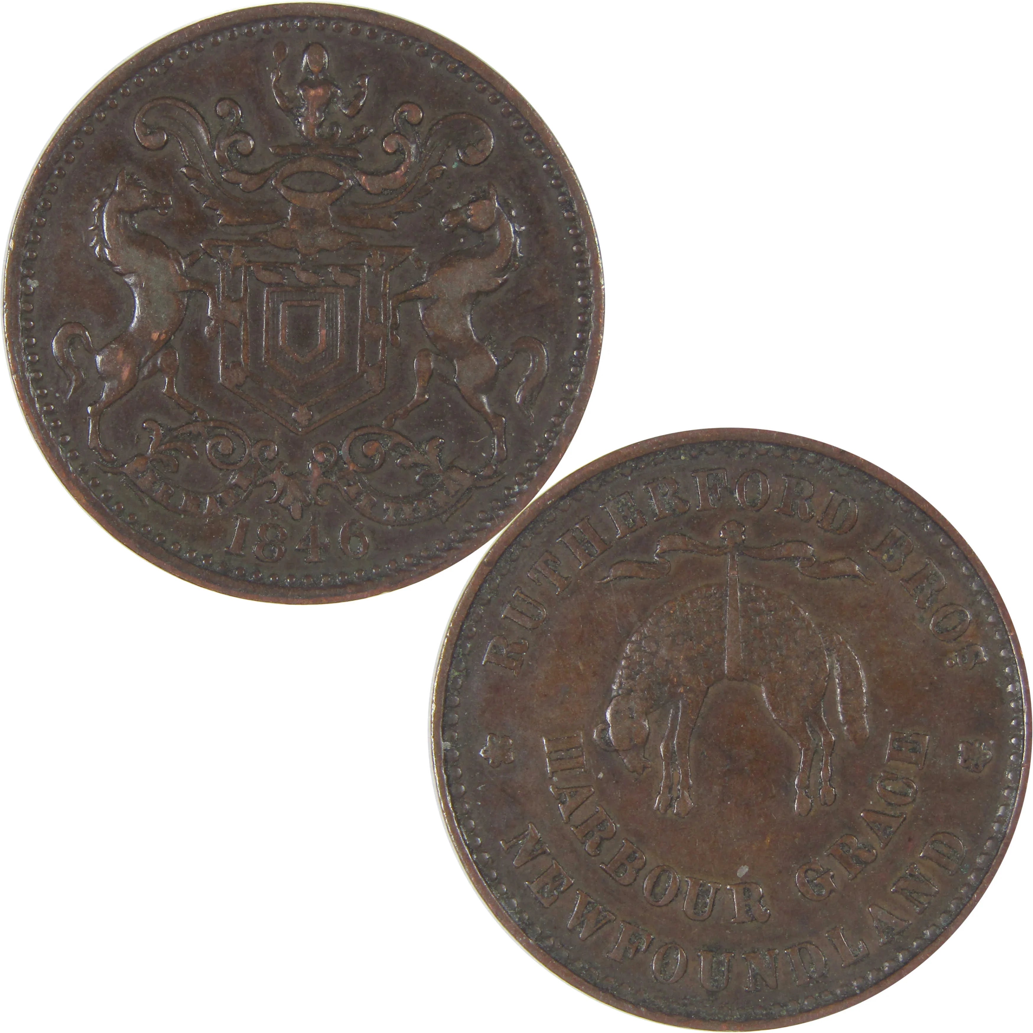 1846 Canada Newfoundland Rutherford Harbour Grace Token SKU:CPC9726