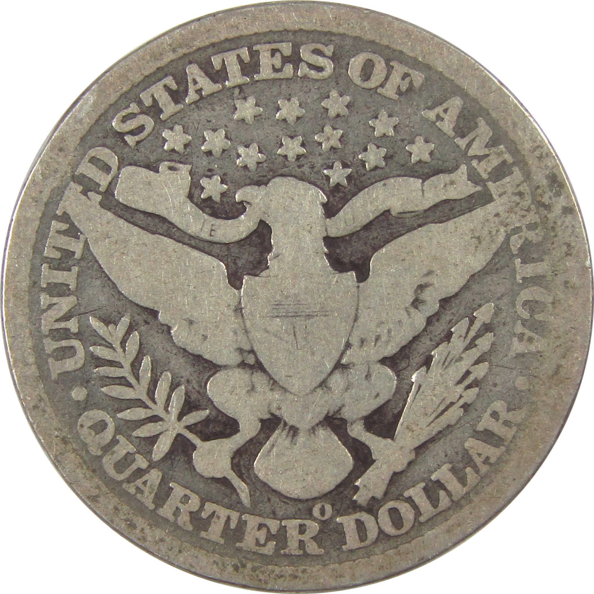 1896 O Barber Quarter AG About Good Silver 25c Coin SKU:I21872