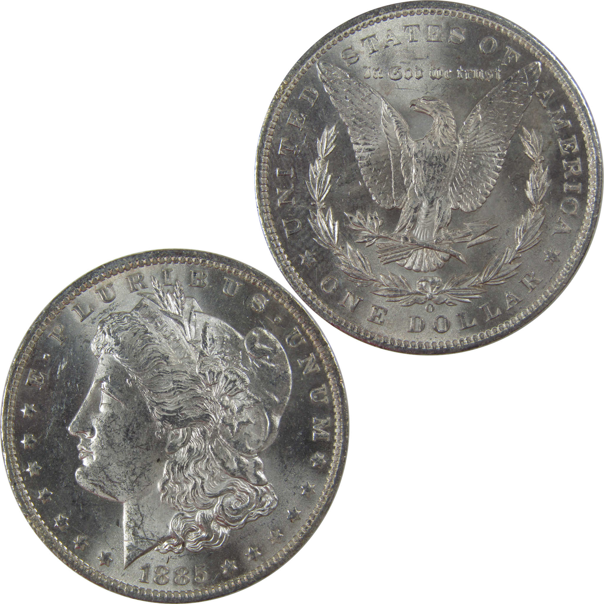 1885 O Morgan Dollar Uncirculated Silver $1 Coin SKU:CPC1160 - Morgan coin - Morgan silver dollar - Morgan silver dollar for sale - Profile Coins & Collectibles