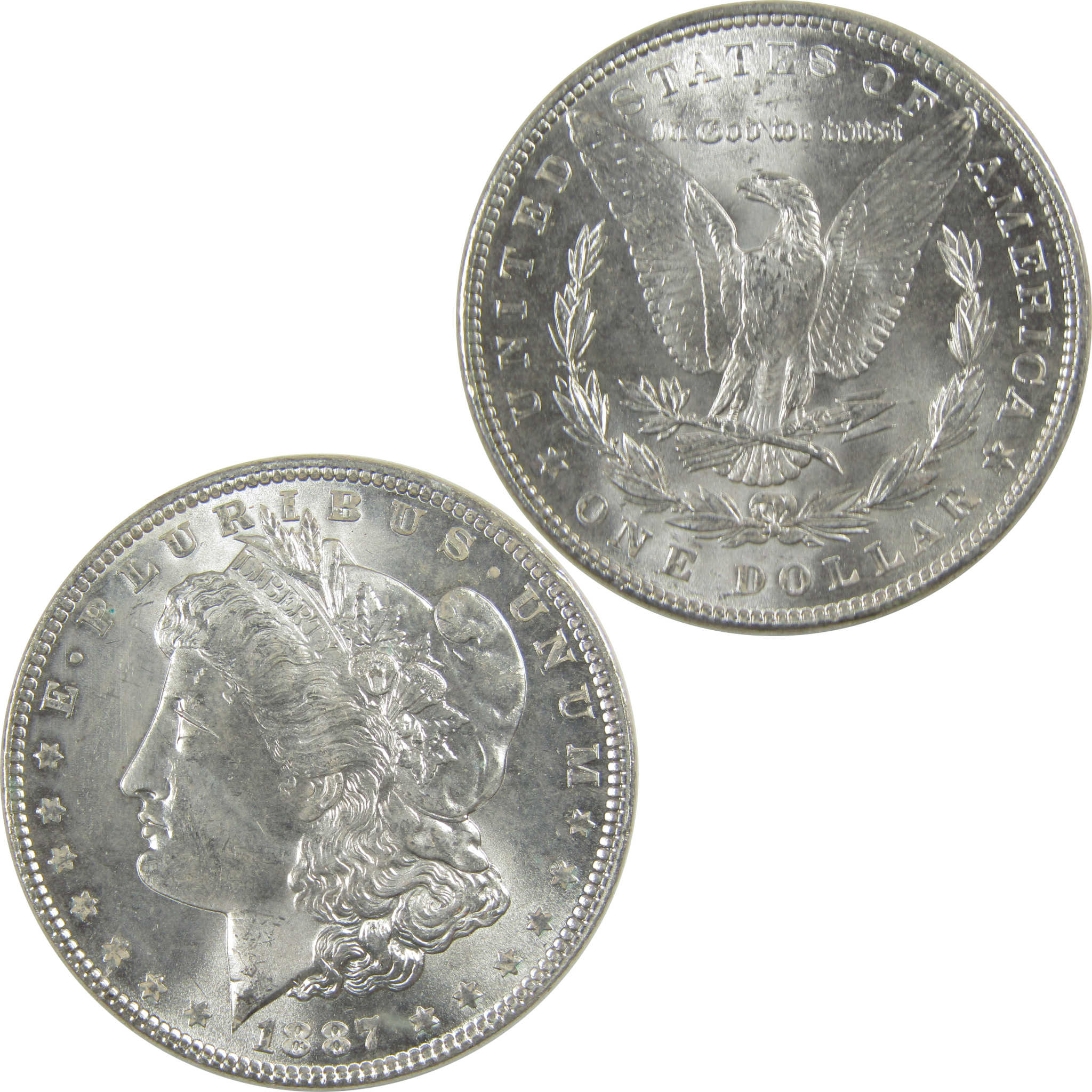 1887 Morgan Dollar Uncirculated Silver $1 Coin SKU:I20592 - Morgan coin - Morgan silver dollar - Morgan silver dollar for sale - Profile Coins & Collectibles