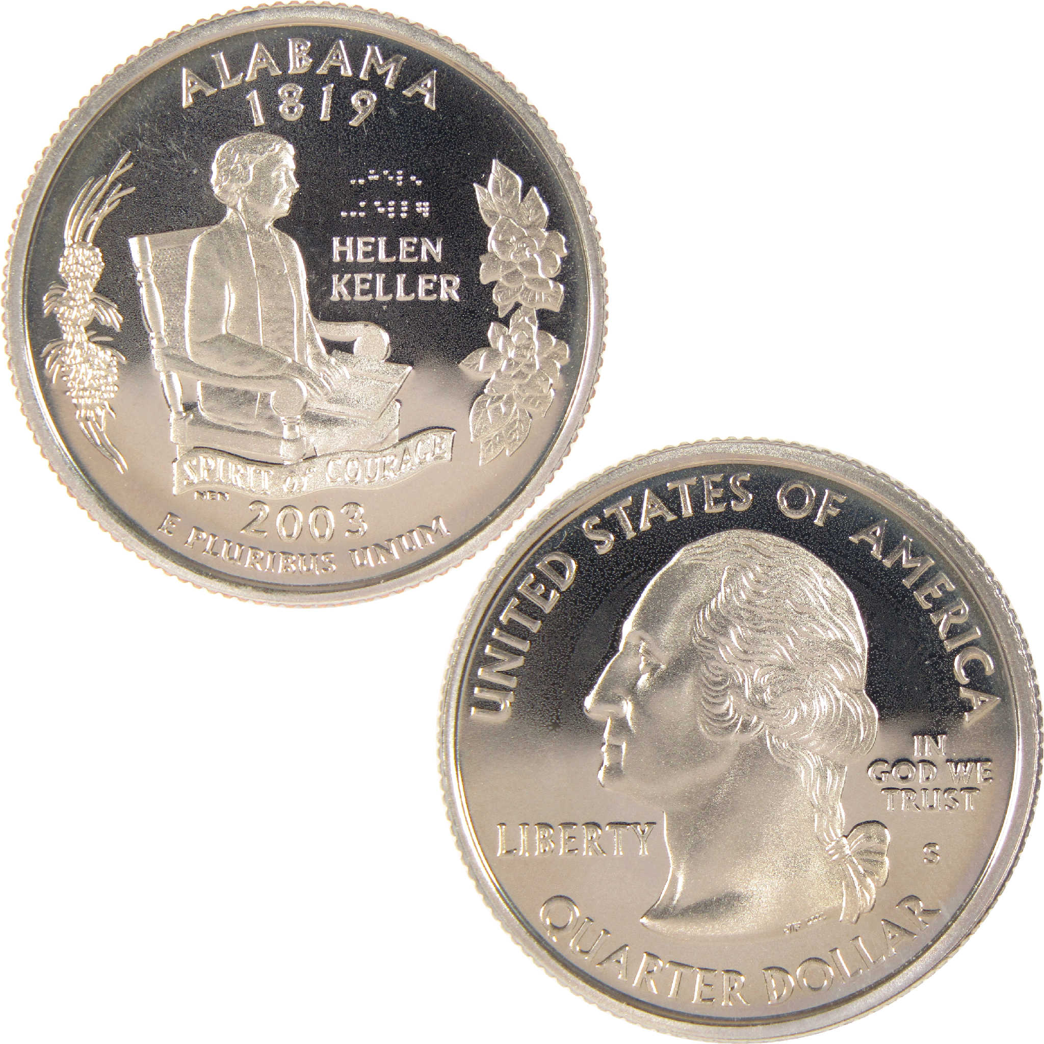 2003 S Alabama State Quarter Clad 25c Proof Coin