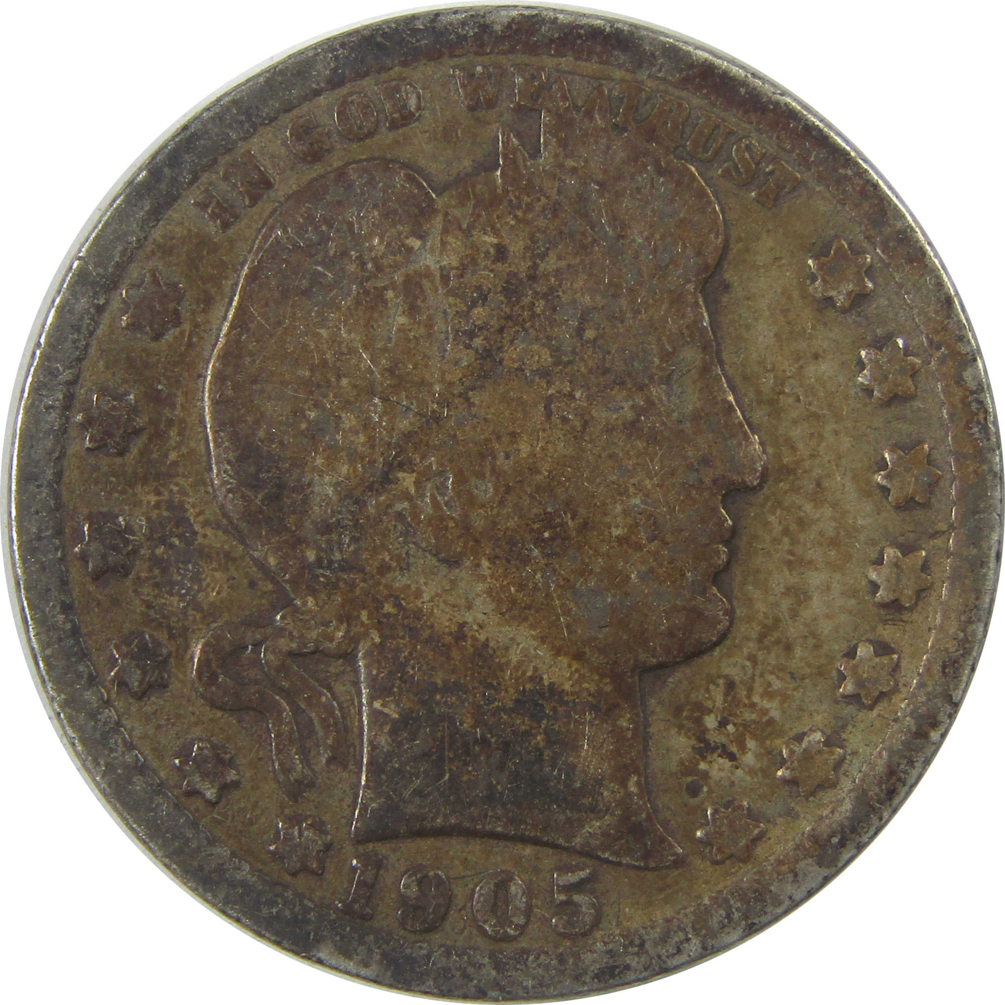 1905 Barber Quarter AG About Good Silver 25c Coin SKU:I21797