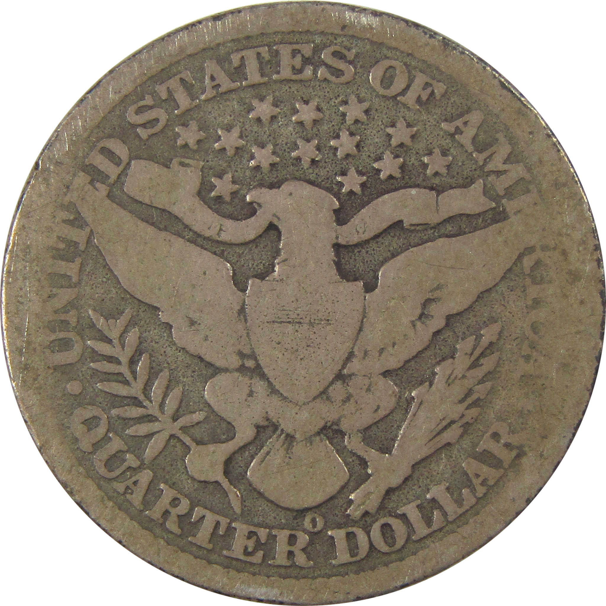 1896 O Barber Quarter AG About Good Silver 25c Coin SKU:I21881