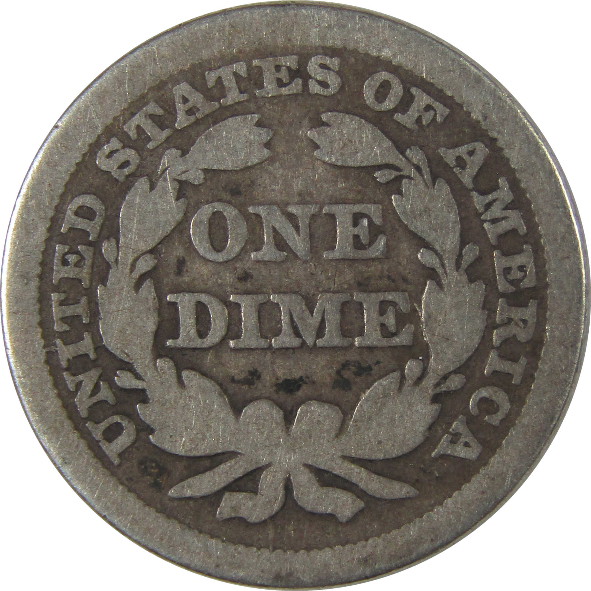 1845 Seated Liberty Dime G Good Silver 10c Coin SKU:I22751