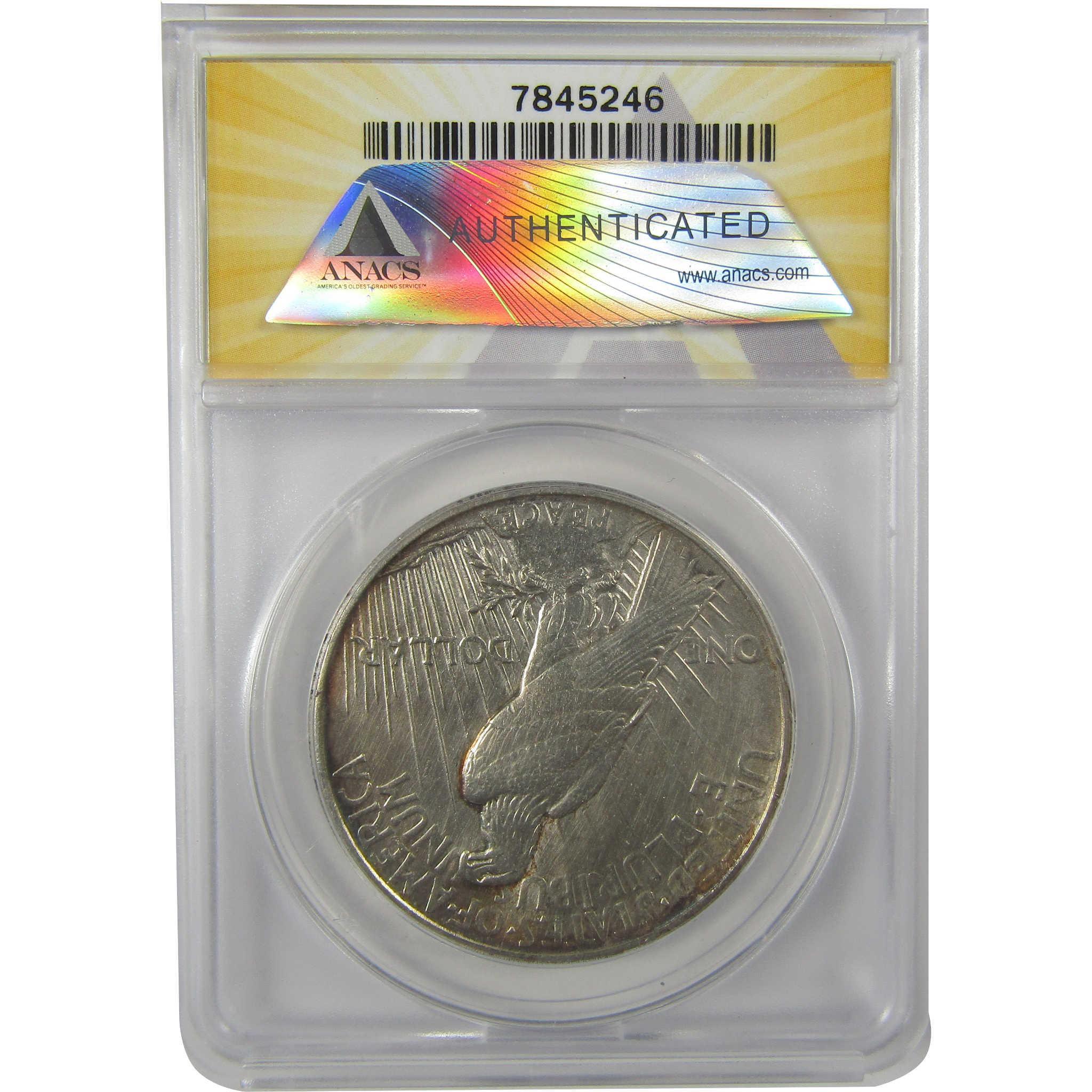 1921 High Relief Peace Dollar AU 55 Details ANACS Silver SKU:I21391