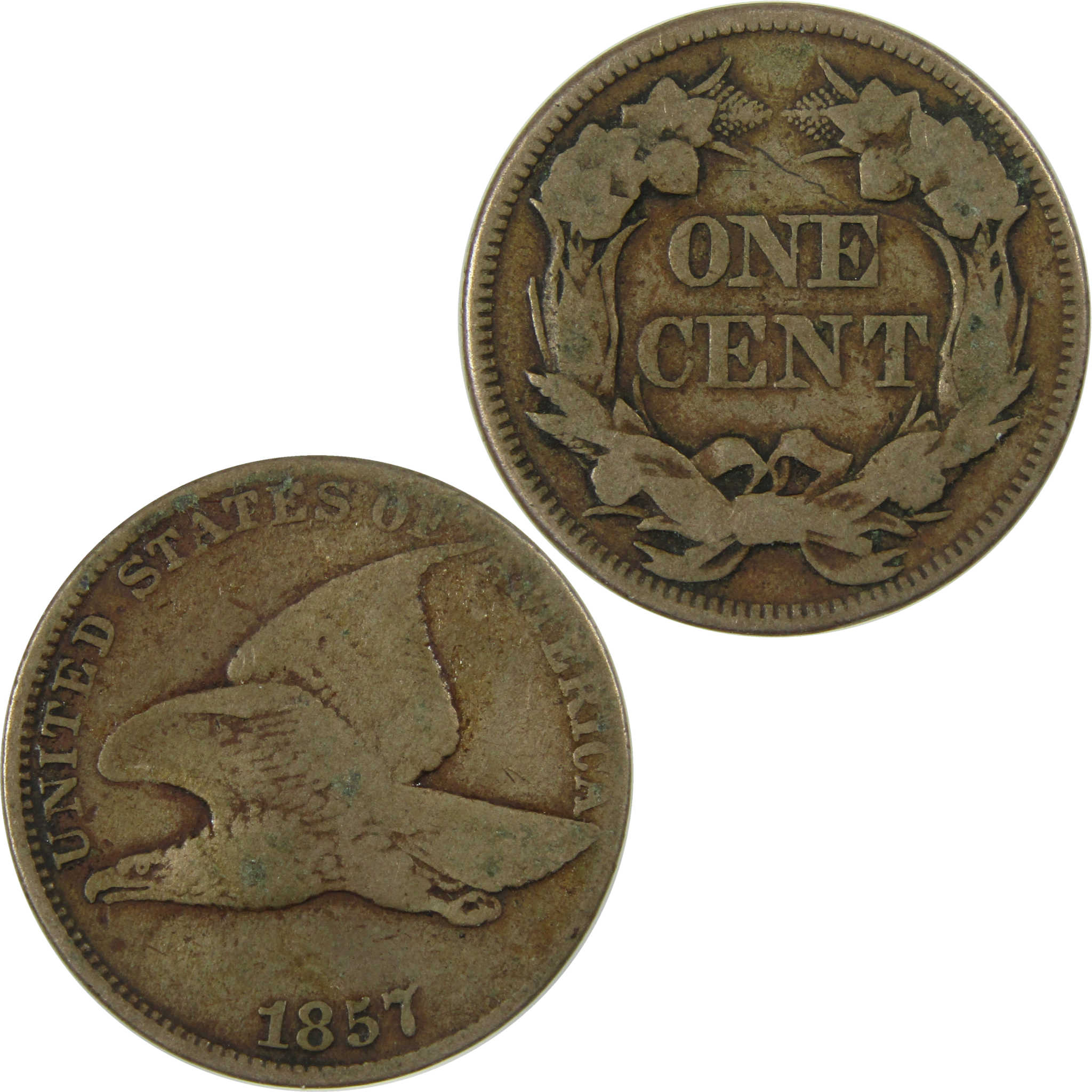 1857 Flying Eagle Cent G Good Penny 1c Coin Collectible SKU:I26961