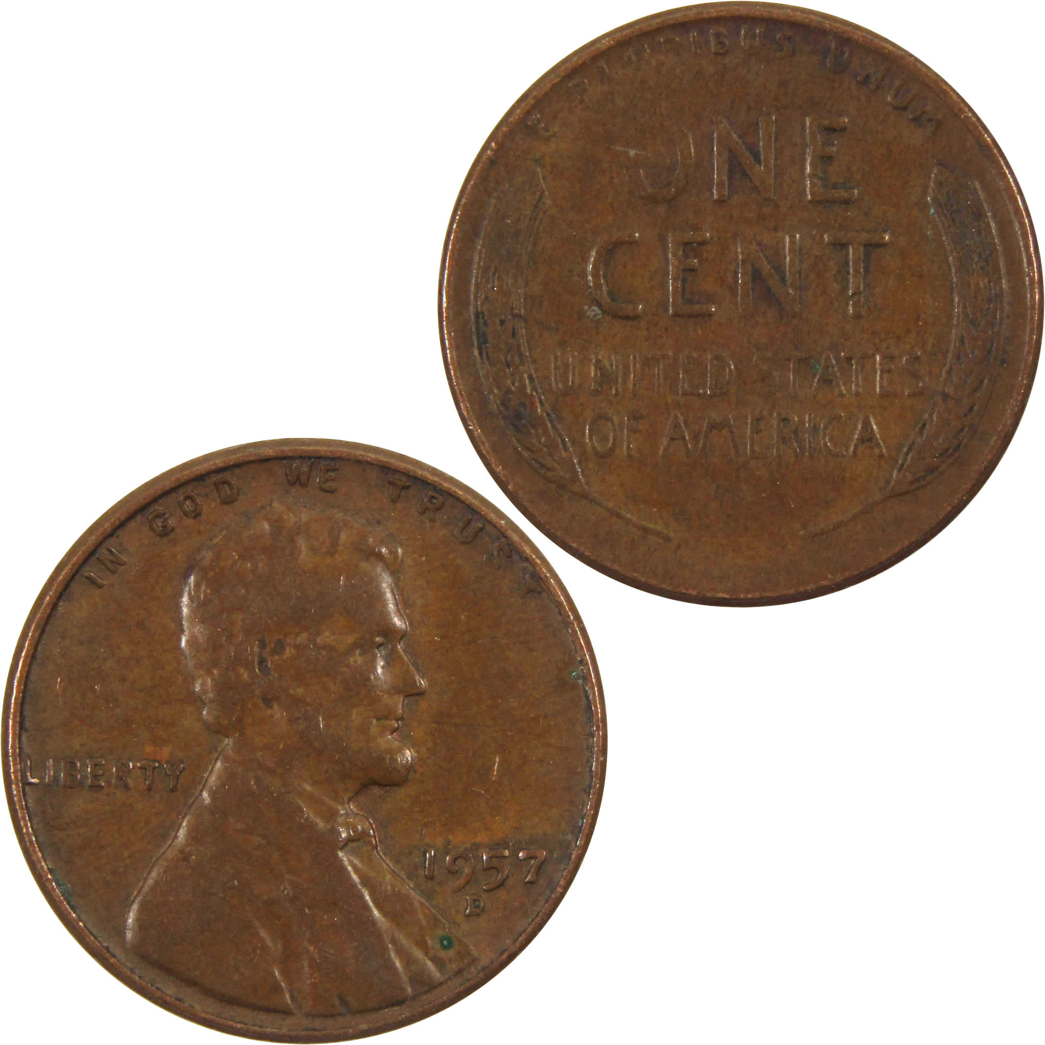 1957 D Lincoln Wheat Cent AG About Good Penny 1c Coin