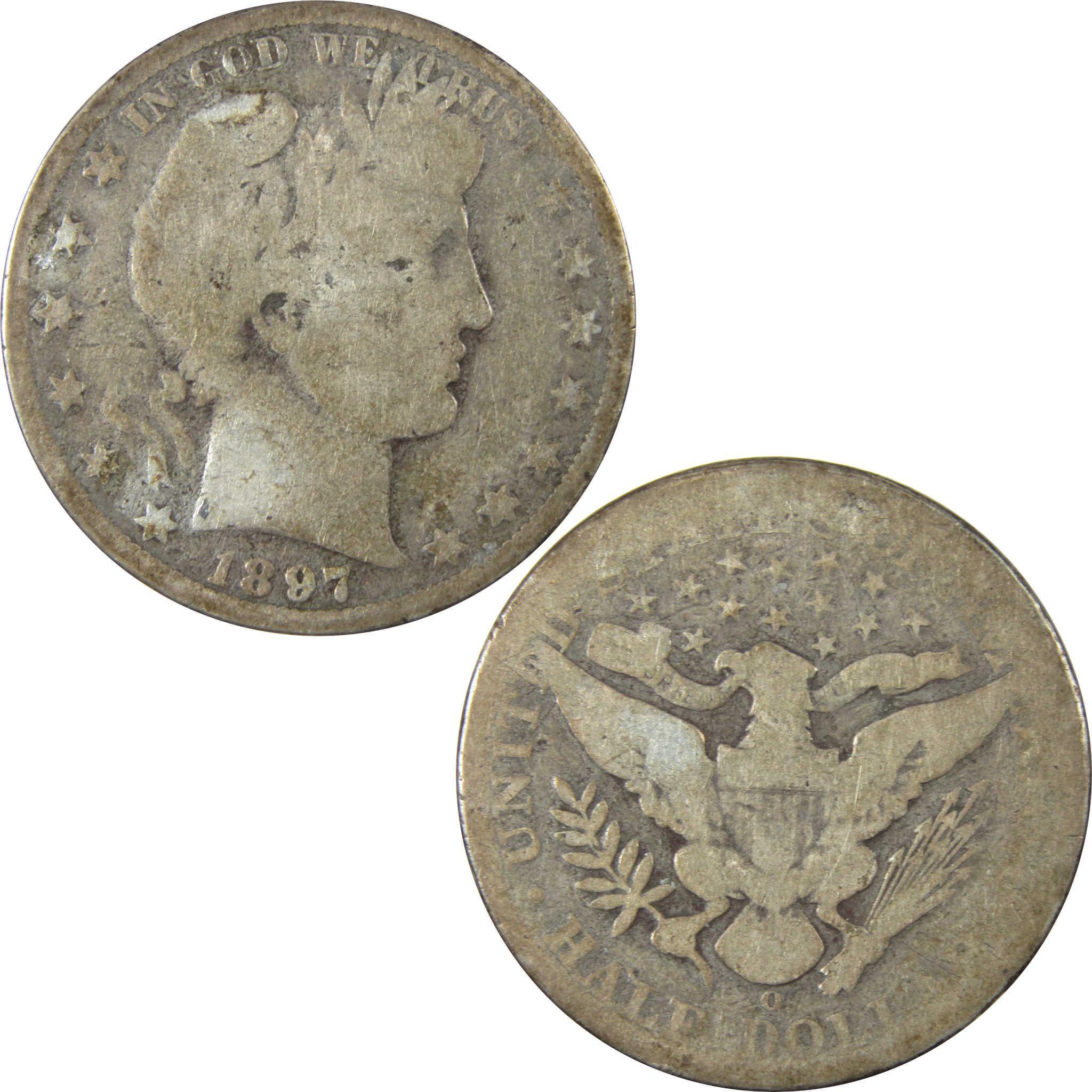 1897 O Barber Silver 50c AG About Good Details 50c CoinSKU:CP1482