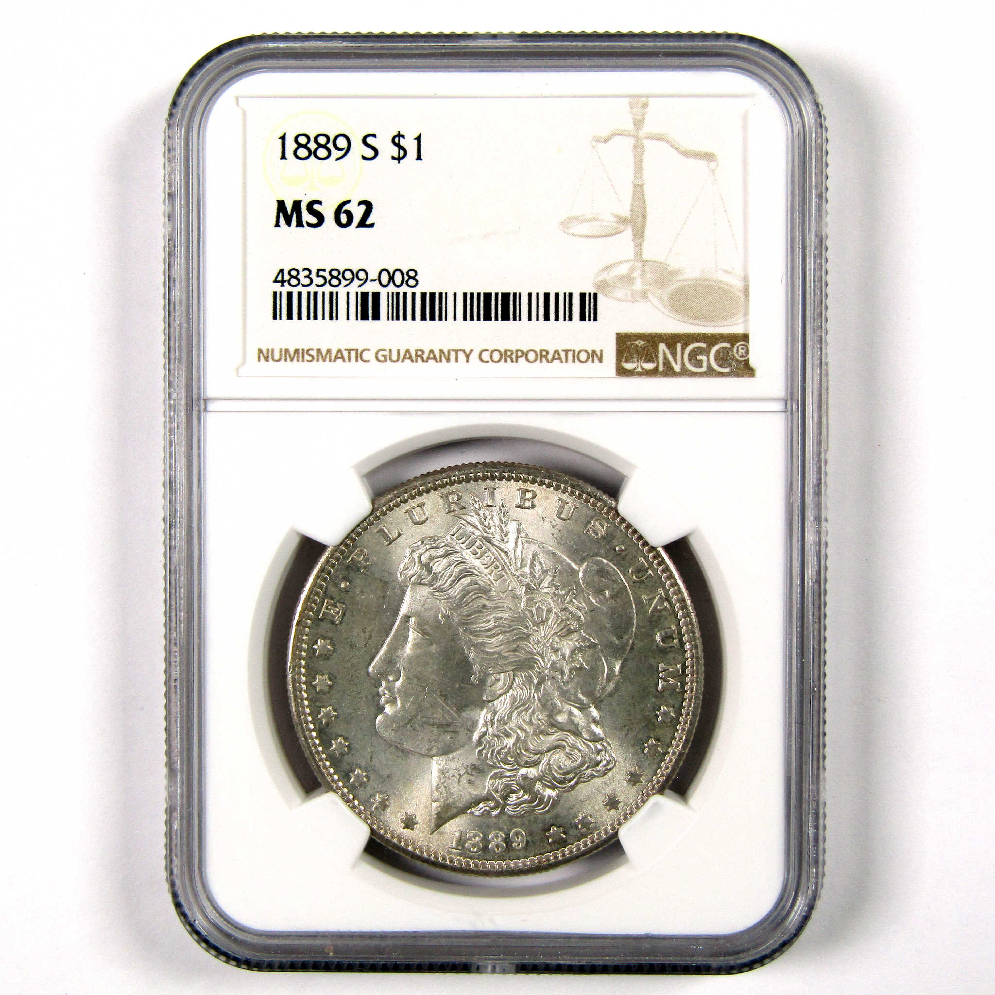 1889 S Morgan Dollar MS 62 NGC Silver Uncirculated $1 Coin SKU:I11421 - Morgan coin - Morgan silver dollar - Morgan silver dollar for sale - Profile Coins & Collectibles