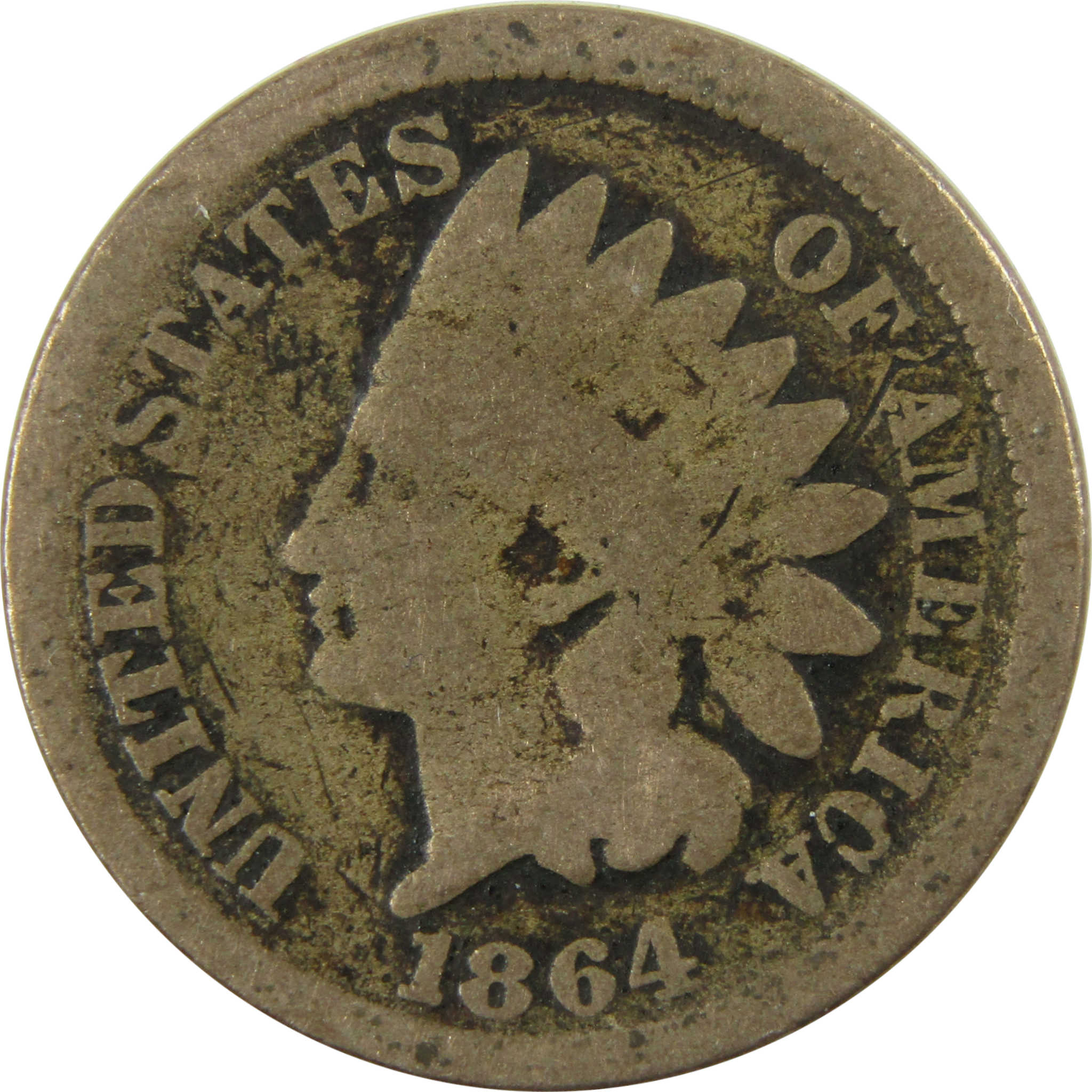 1864 Indian Head Copper-Nickel Cent G Good Details Penny SKU:CP1123