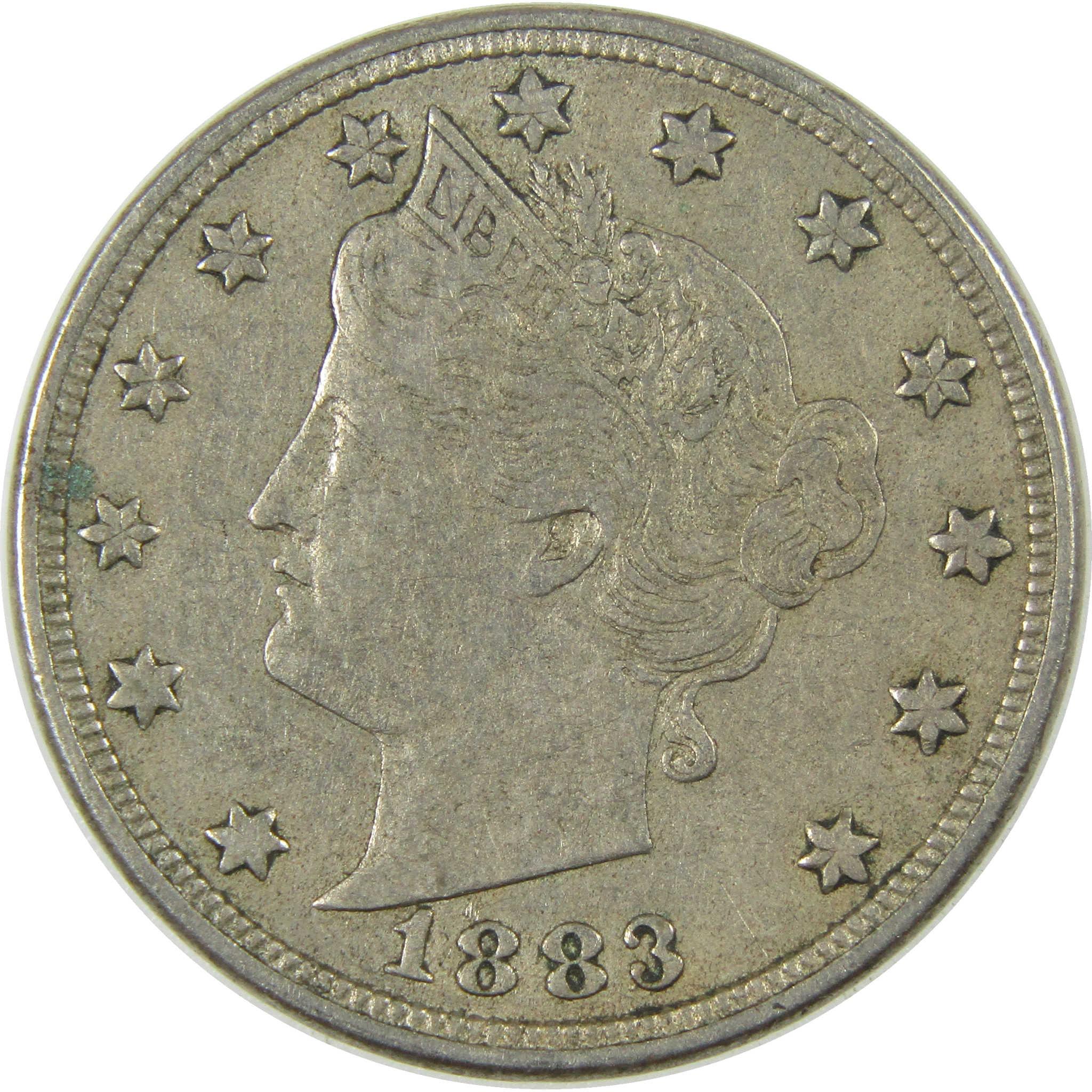1883 No Cents Liberty Head V Nickel VF Very Fine 5c Coin SKU:I27241