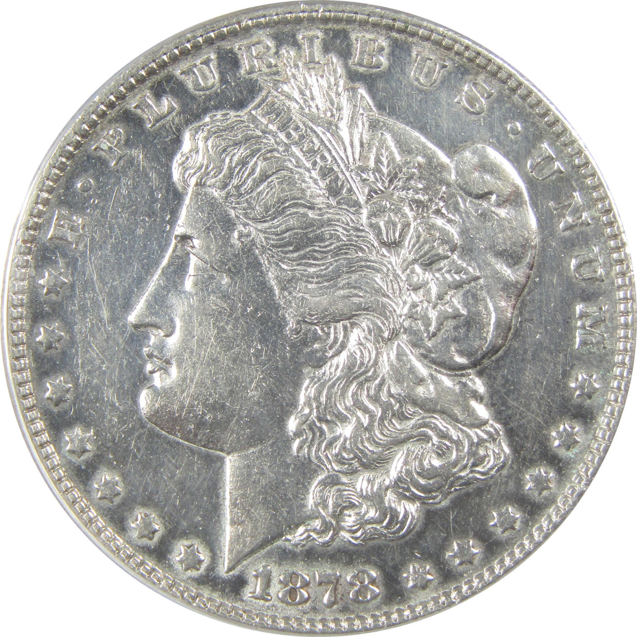 1878 7/8TF VAM-37 Morgan Dollar AU 58 ANACS Silver $1 Coin SKU:I21918 - Morgan coin - Morgan silver dollar - Morgan silver dollar for sale - Profile Coins & Collectibles