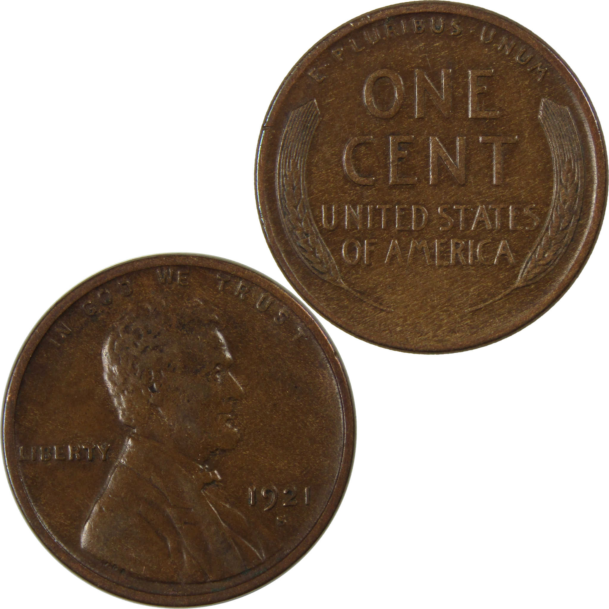 1921 S Lincoln Wheat Cent XF EF Extremely Fine Penny SKU:I23477