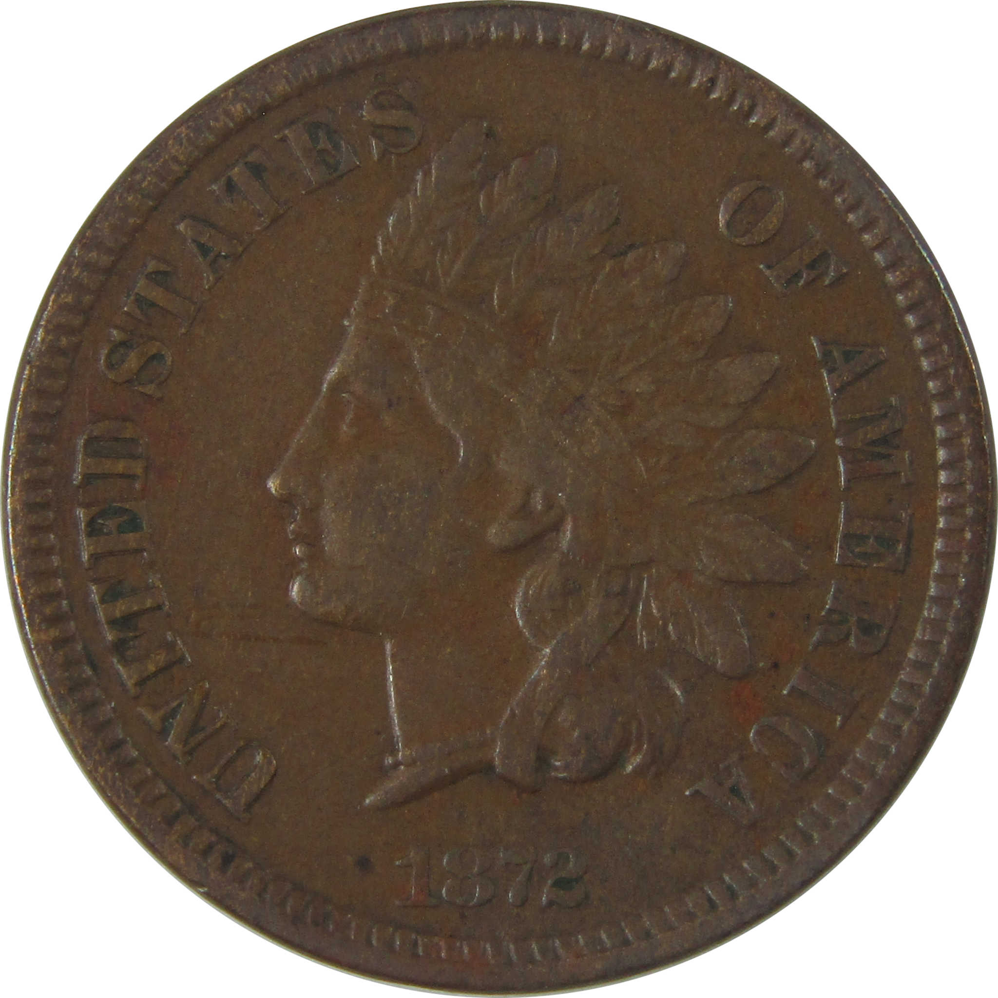 1872 Indian Head Cent VF Very Fine Details Penny 1c Coin SKU:I22739