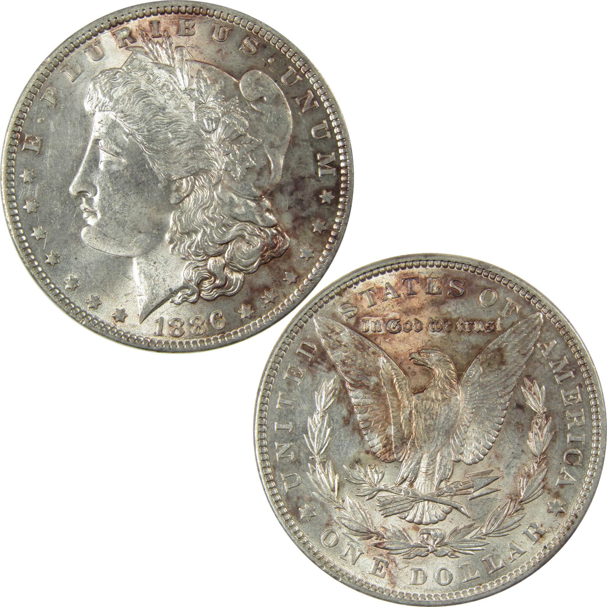 1886 Morgan Silver Dollar Uncirculated Mint State Toned SKU:CP664