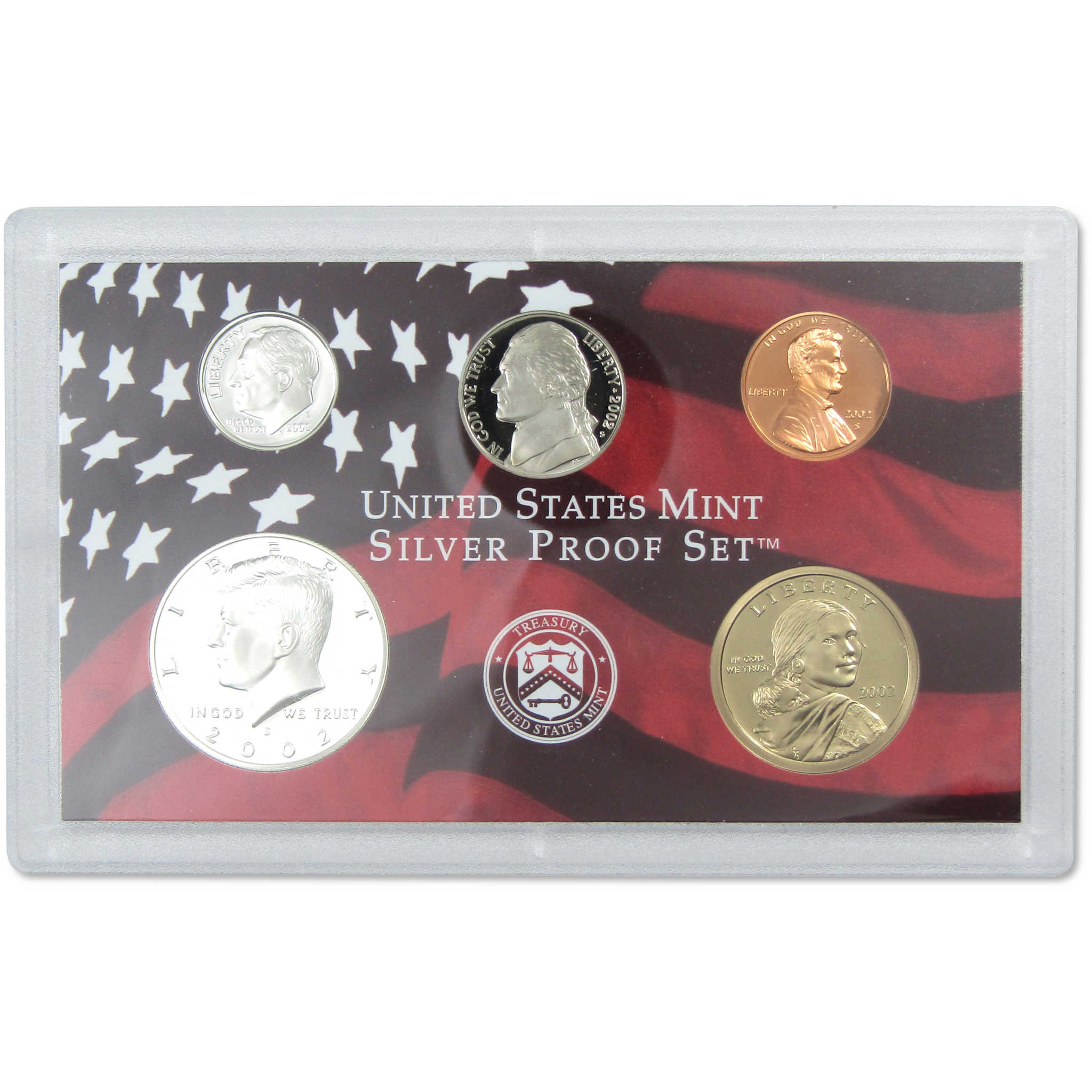 2002 Silver Proof Set U.S. Mint Original Government Packaging OGP COA