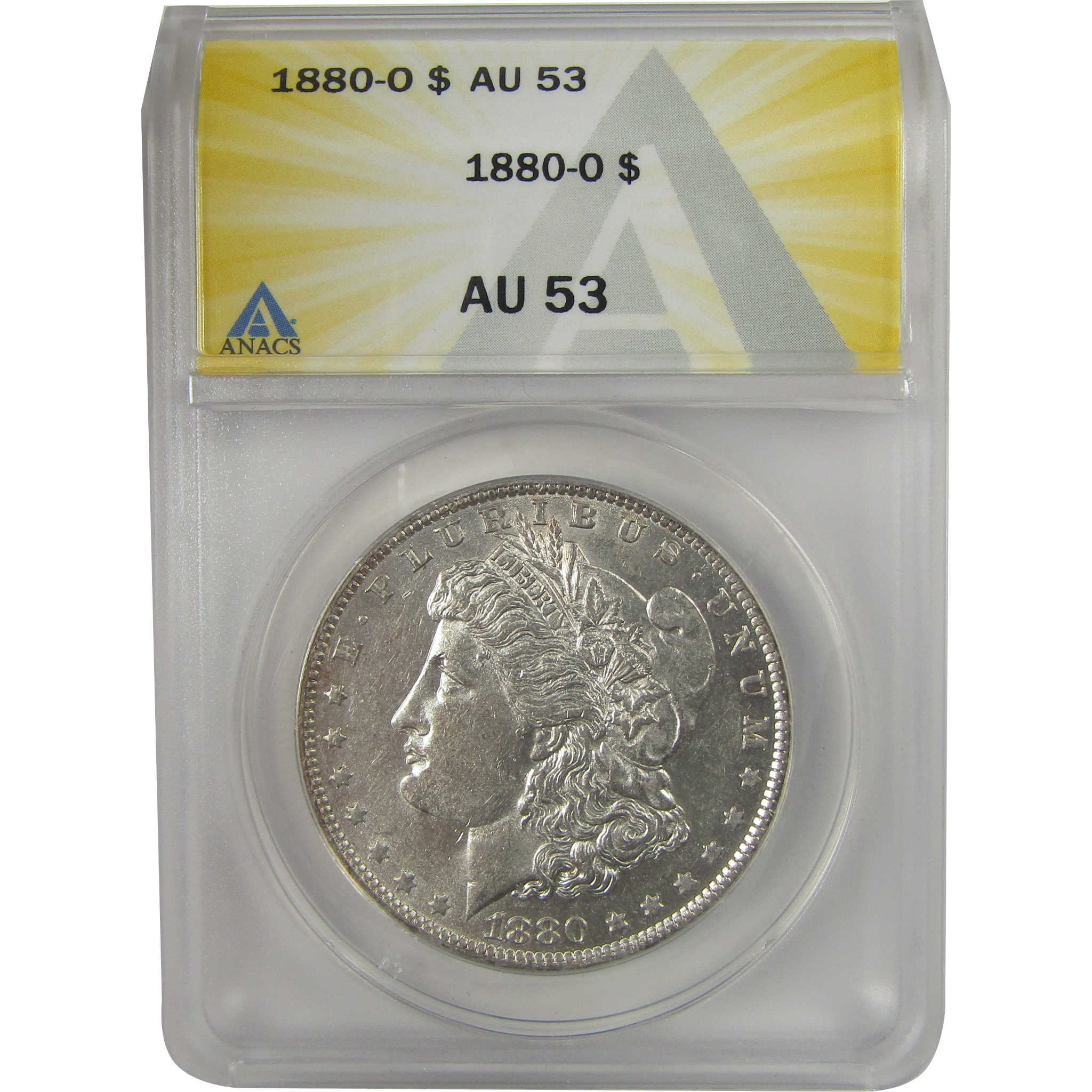 1880 O Morgan Dollar AU 53 ANACS Silver $1 Coin SKU:I22221 - Morgan coin - Morgan silver dollar - Morgan silver dollar for sale - Profile Coins & Collectibles