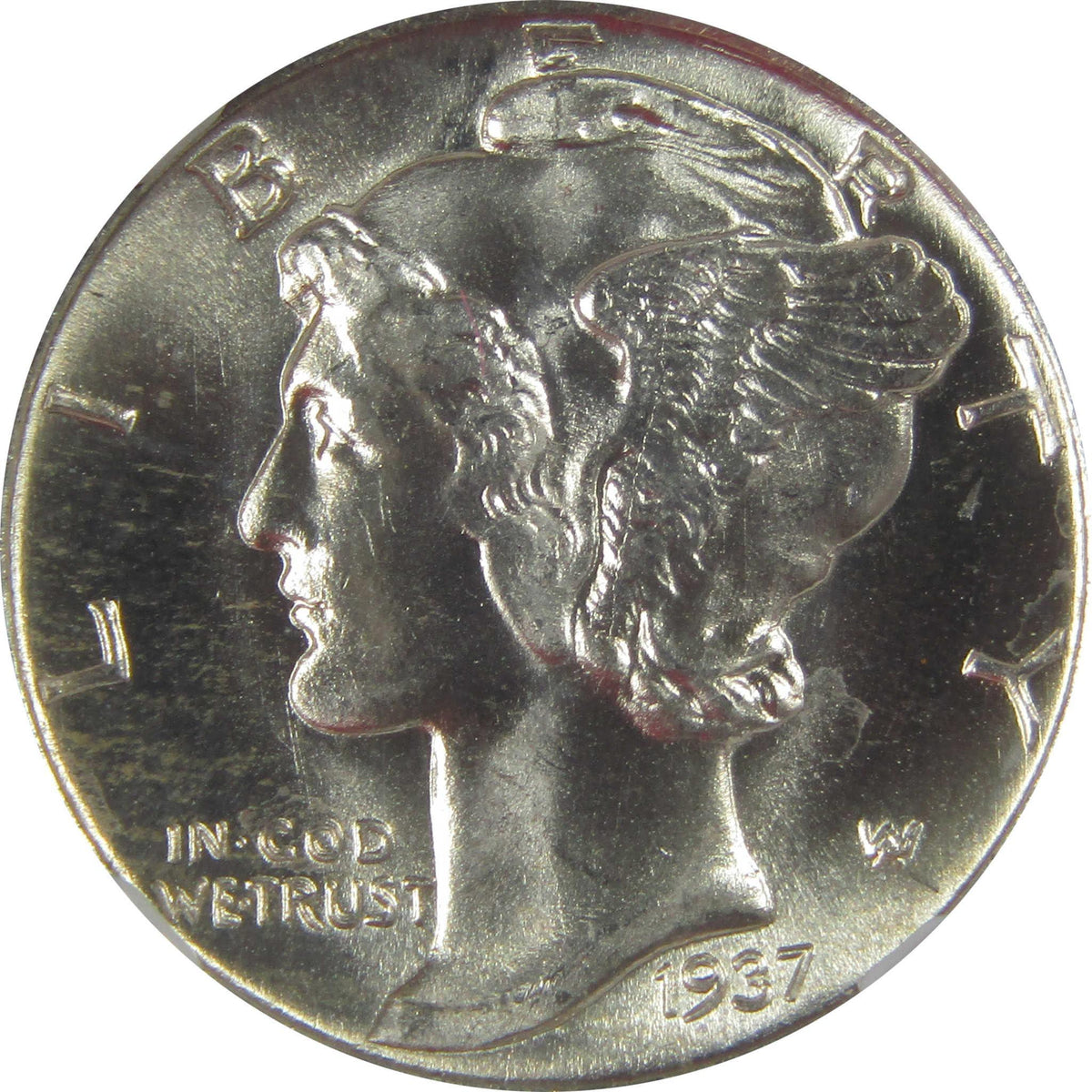 1937 S Mercury Dime MS 66 FB NGC Silver Uncirculated SKU:I23201