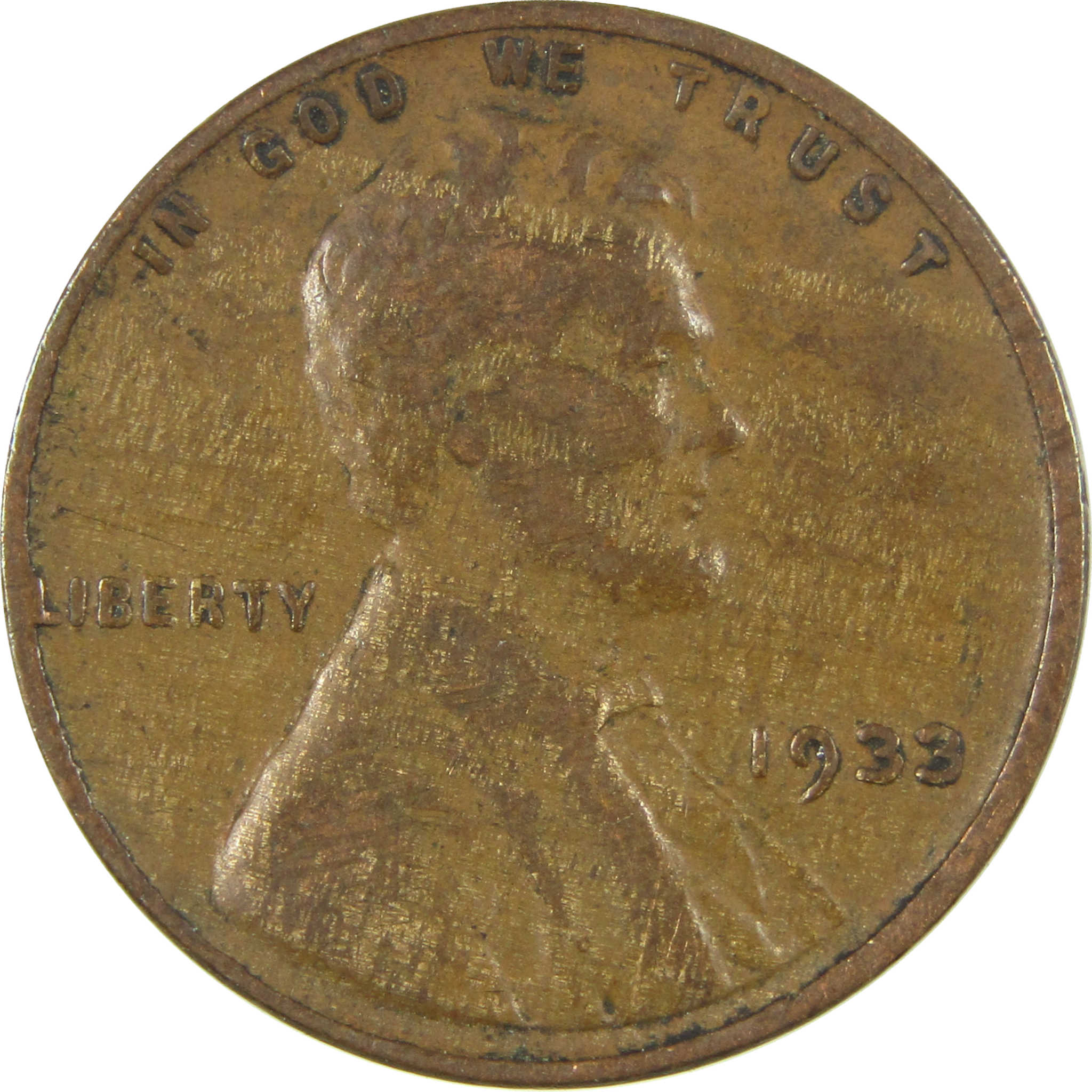 1933 Lincoln Wheat Cent VF Very Fine Penny 1c Coin SKU:I26781