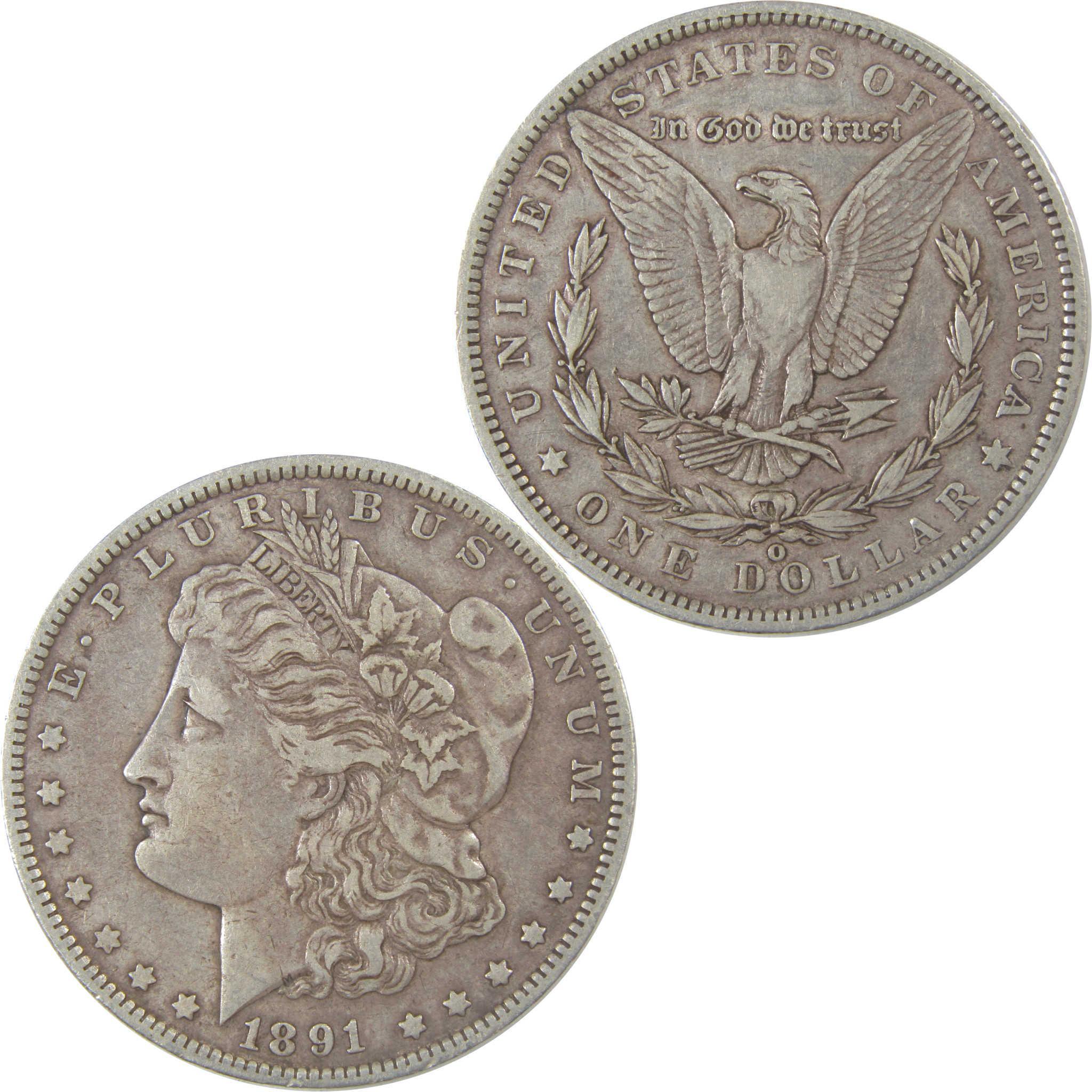 1891 O Morgan Silver Dollar VF Very Fine $1 Coin SKU:I24665 - Morgan coin - Morgan silver dollar - Morgan silver dollar for sale - Profile Coins & Collectibles