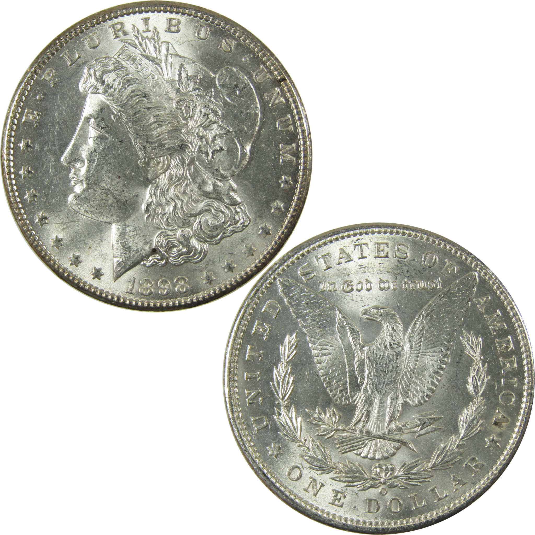 1898 O Morgan Silver Dollar Uncirculated Mint State $1 Coin SKU:I27070