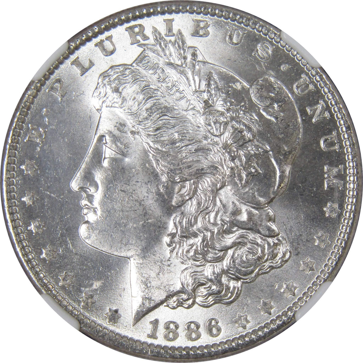 1886 Morgan Silver Dollar MS 64 NGC Uncirculated $1 Coin Collectible - Morgan coin - Morgan silver dollar - Morgan silver dollar for sale - Profile Coins & Collectibles