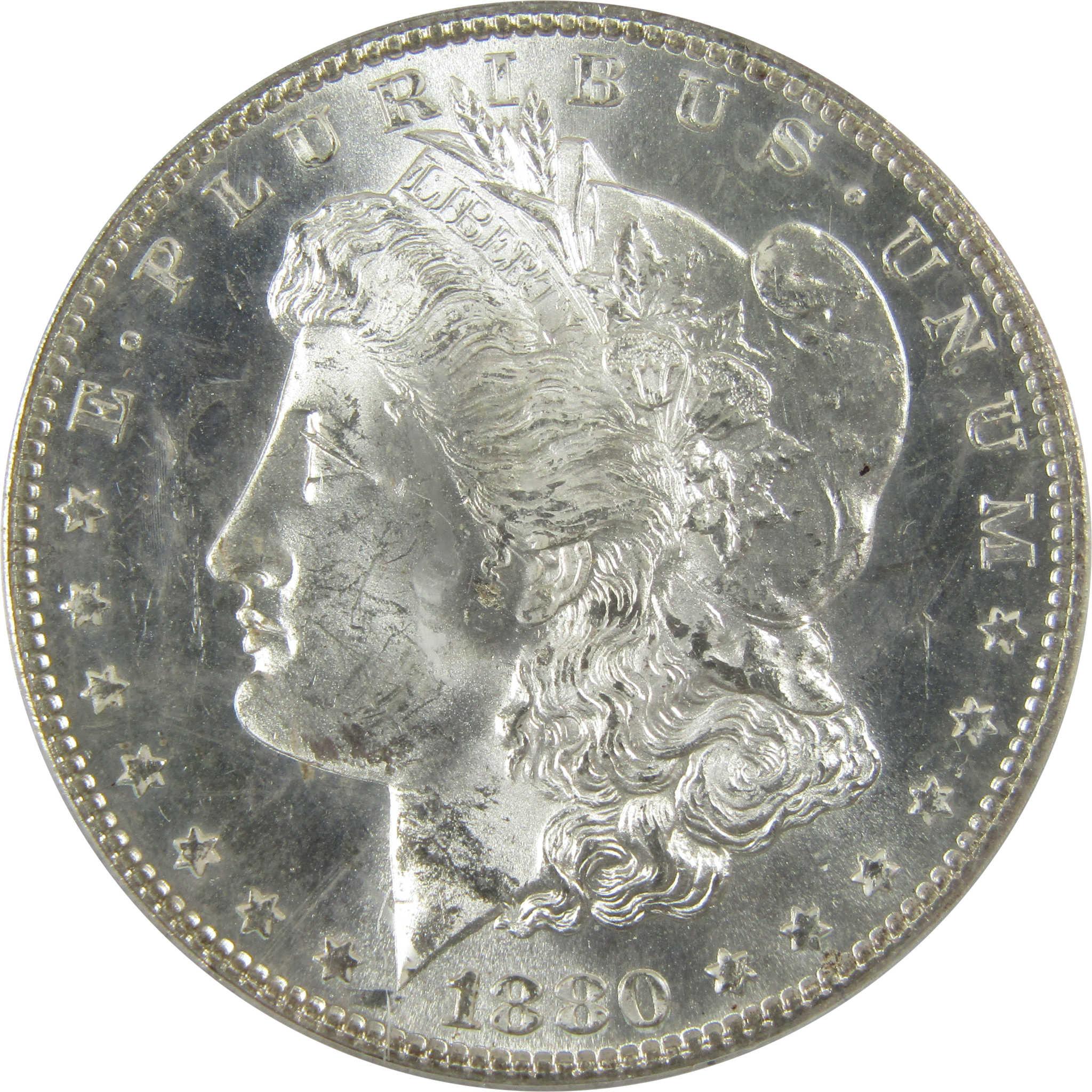 1880 S Morgan Silver Dollar MS 64 PCGS Struck Through Error SKU:CP107 - Morgan coin - Morgan silver dollar - Morgan silver dollar for sale - Profile Coins & Collectibles