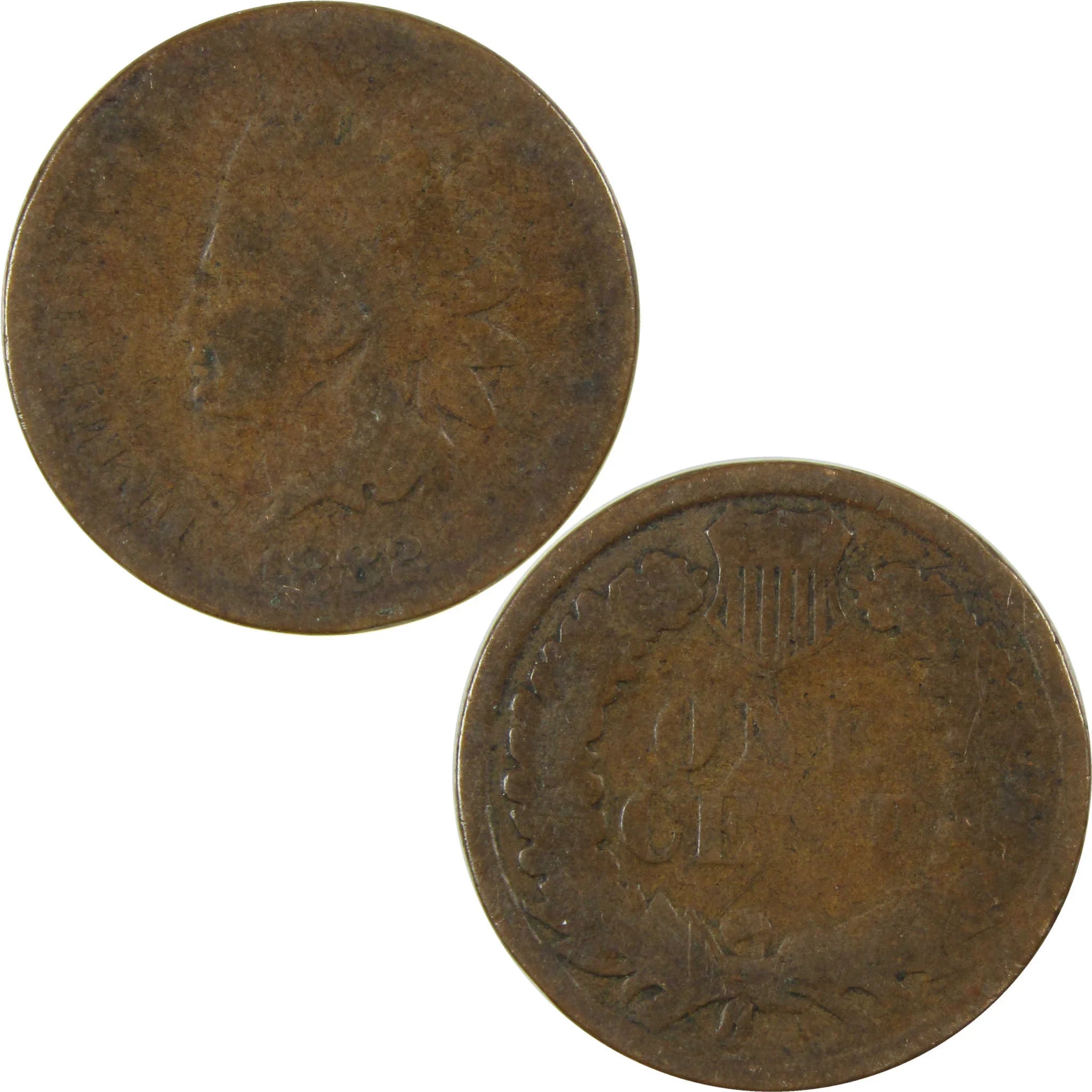 1882 Indian Head Cent G Good Penny 1c Coin SKU:I27044