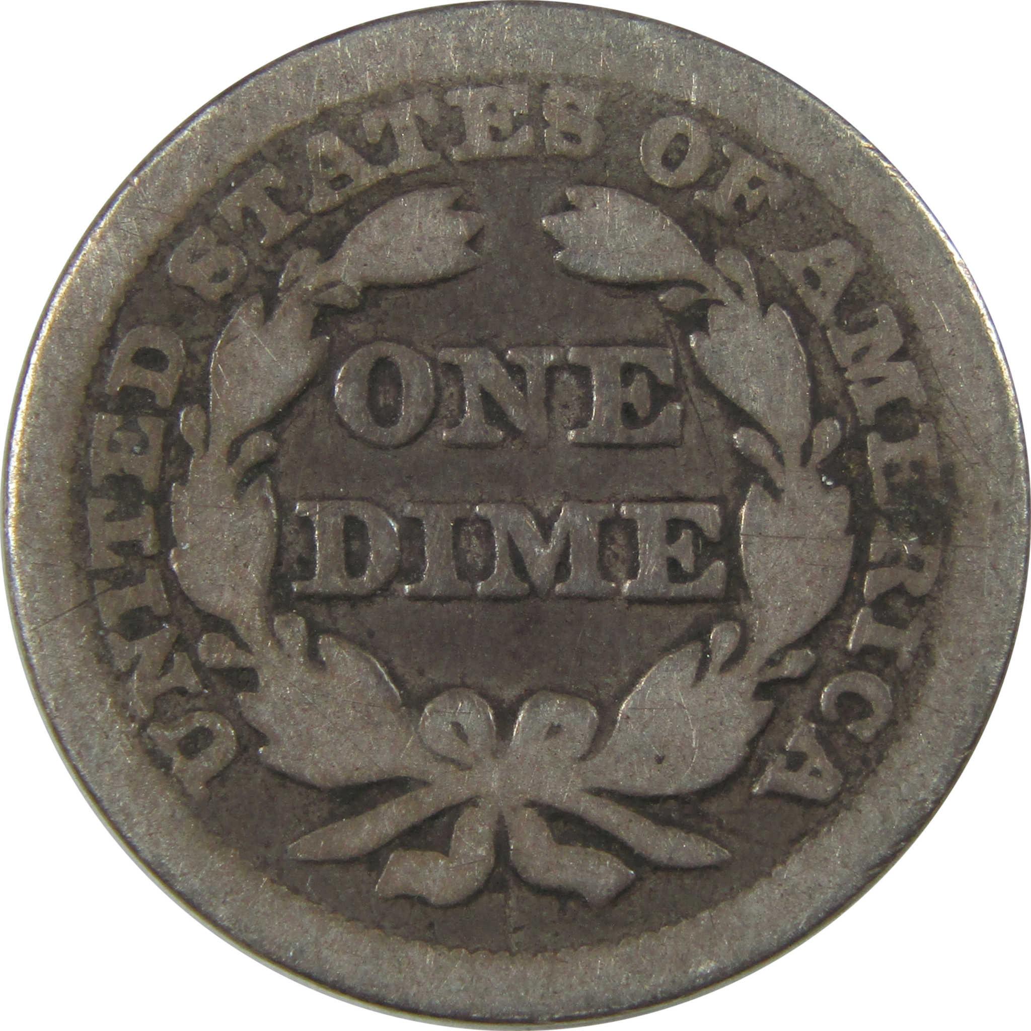 1850 Seated Liberty Silver Dime G Good 10c Coin Collectible SKU:I24038
