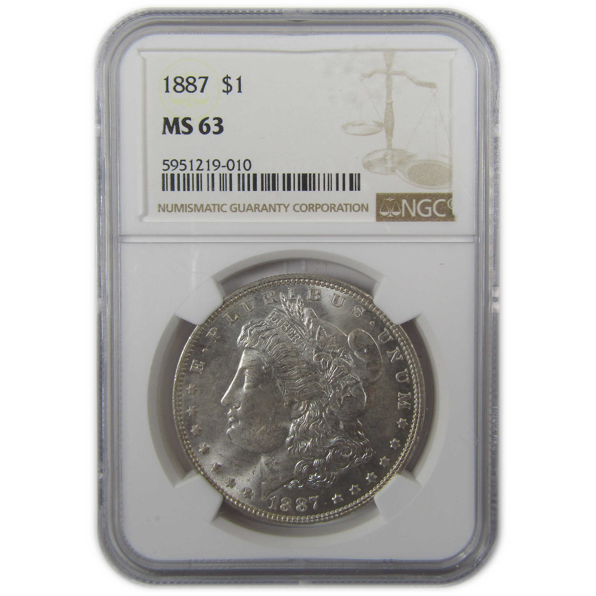 1887 Morgan Dollar MS 63 NGC Silver Uncirculated $1 Coin SKU:I24647 - Morgan coin - Morgan silver dollar - Morgan silver dollar for sale - Profile Coins & Collectibles