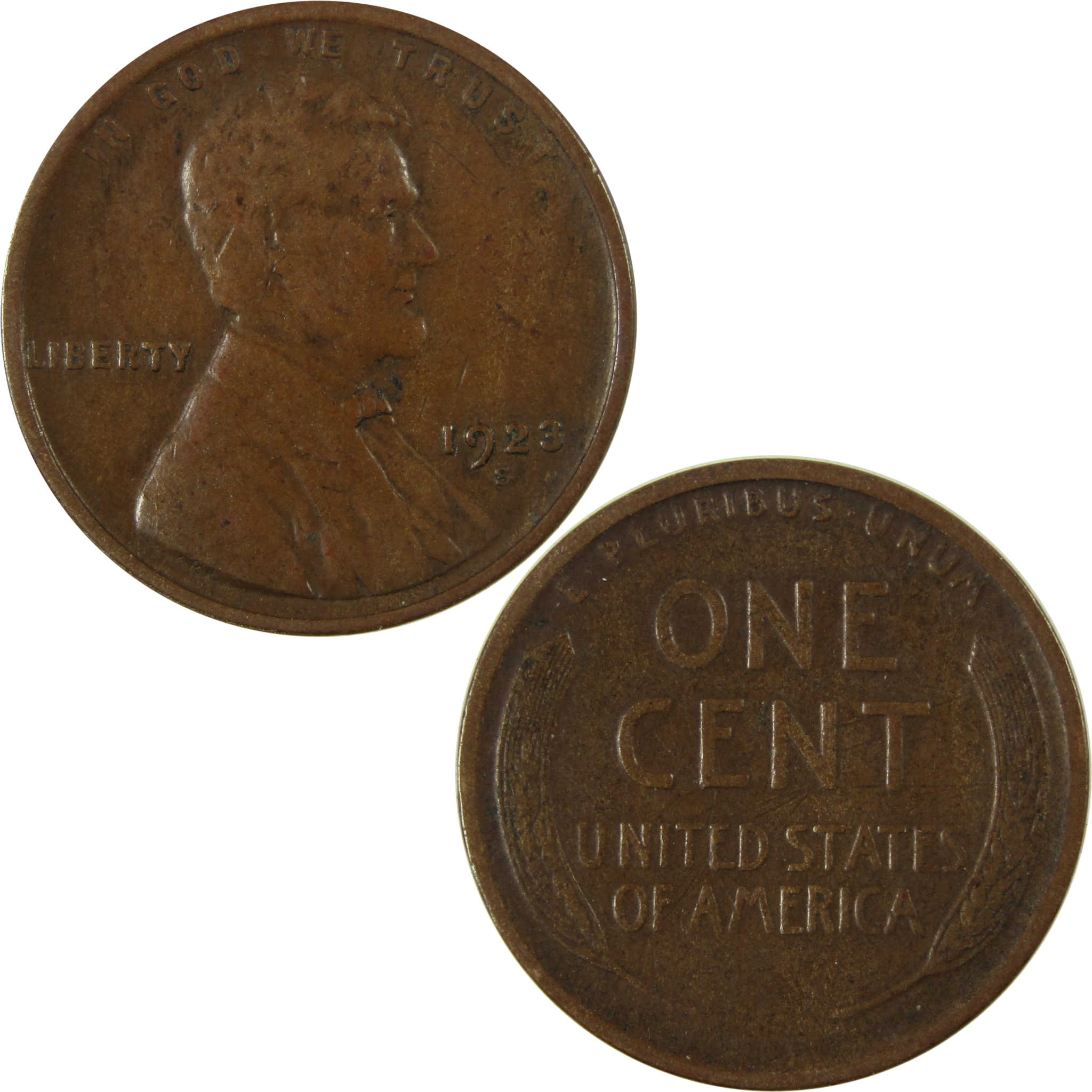 1923 S Lincoln Wheat Cent VF Very Fine Penny 1c Coin SKU:I26659