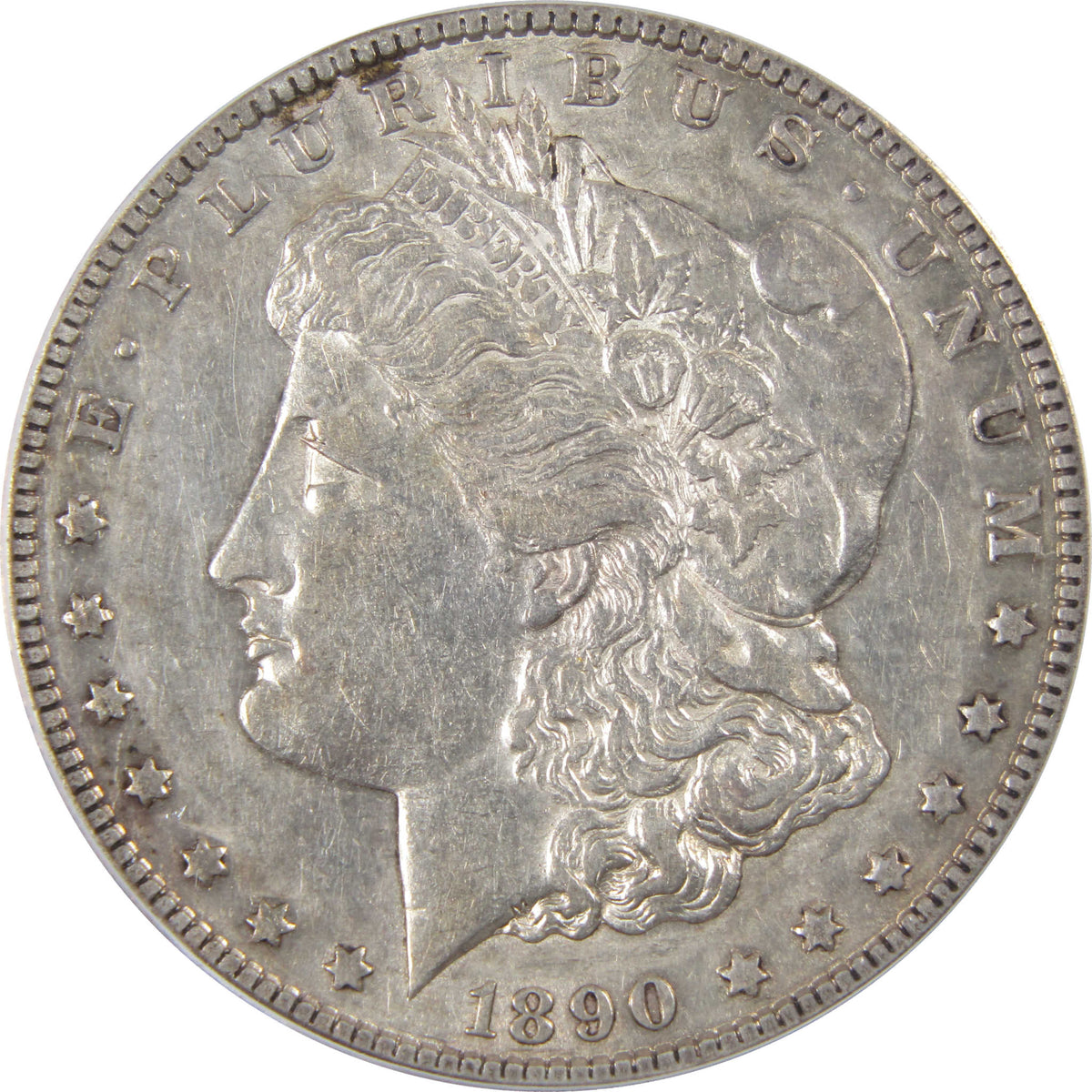 1890 CC Morgan Silver Dollar EF 45 ICG $1 Coin Collectible SKU:I29124