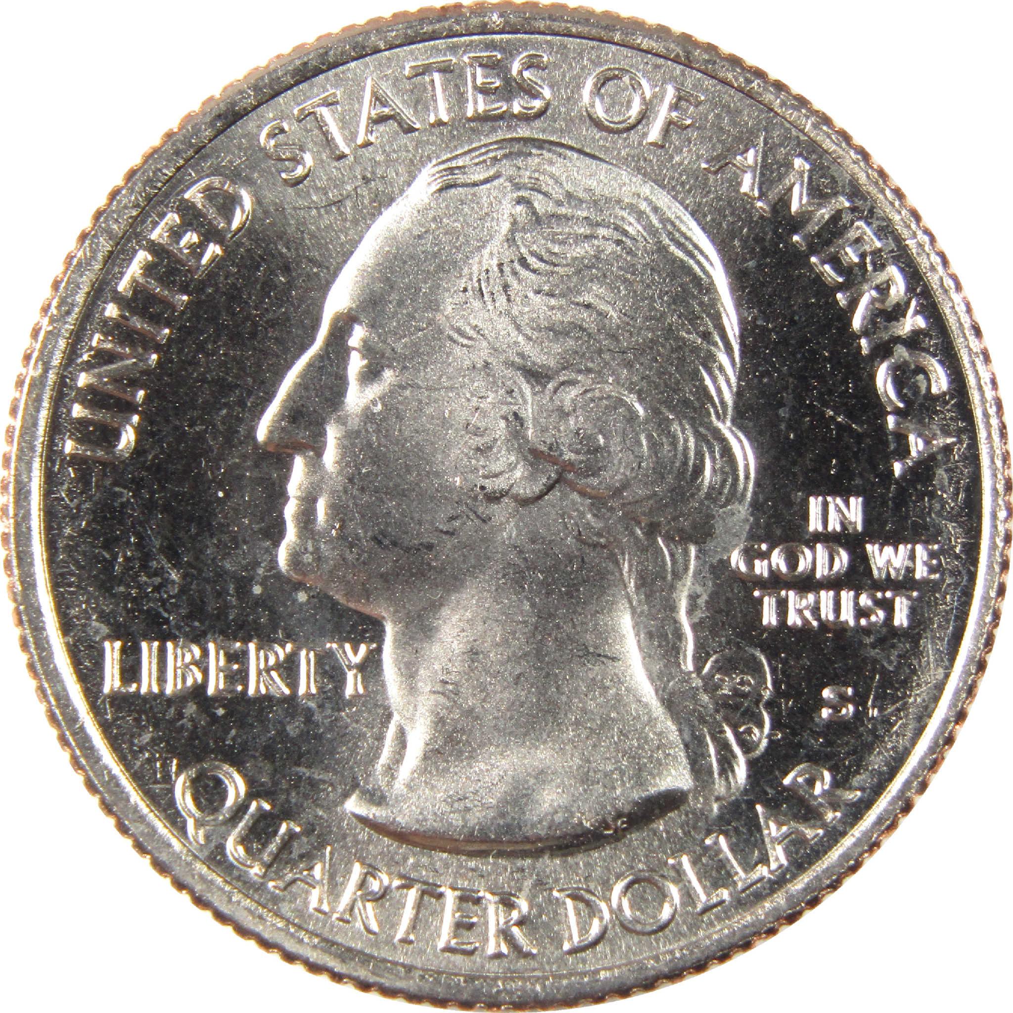 US quarter dollar coin obverse with Washington profile, collectible currency