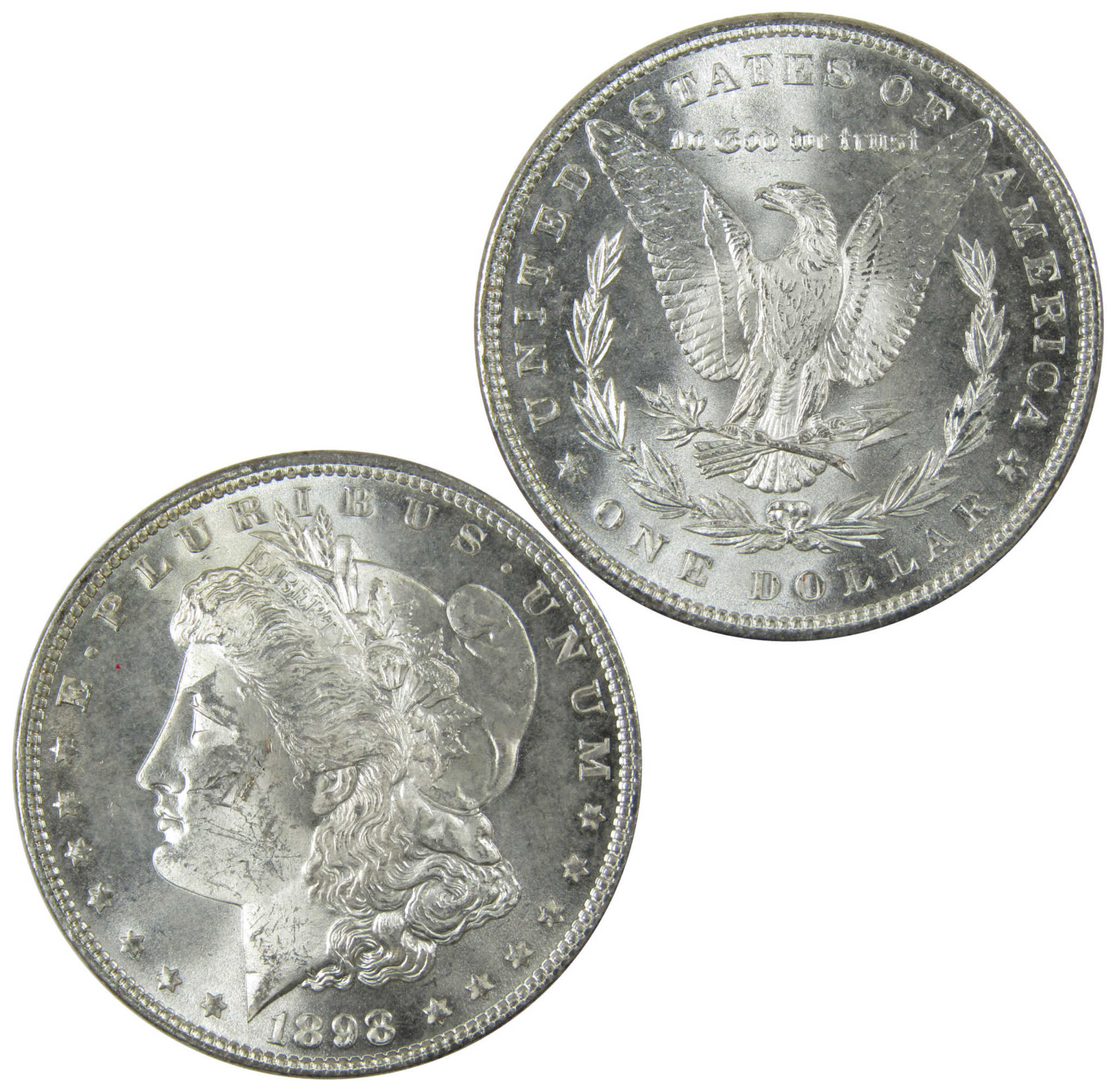 1898 Morgan Silver Dollar Uncirculated Mint State $1 Coin SKU:I27767