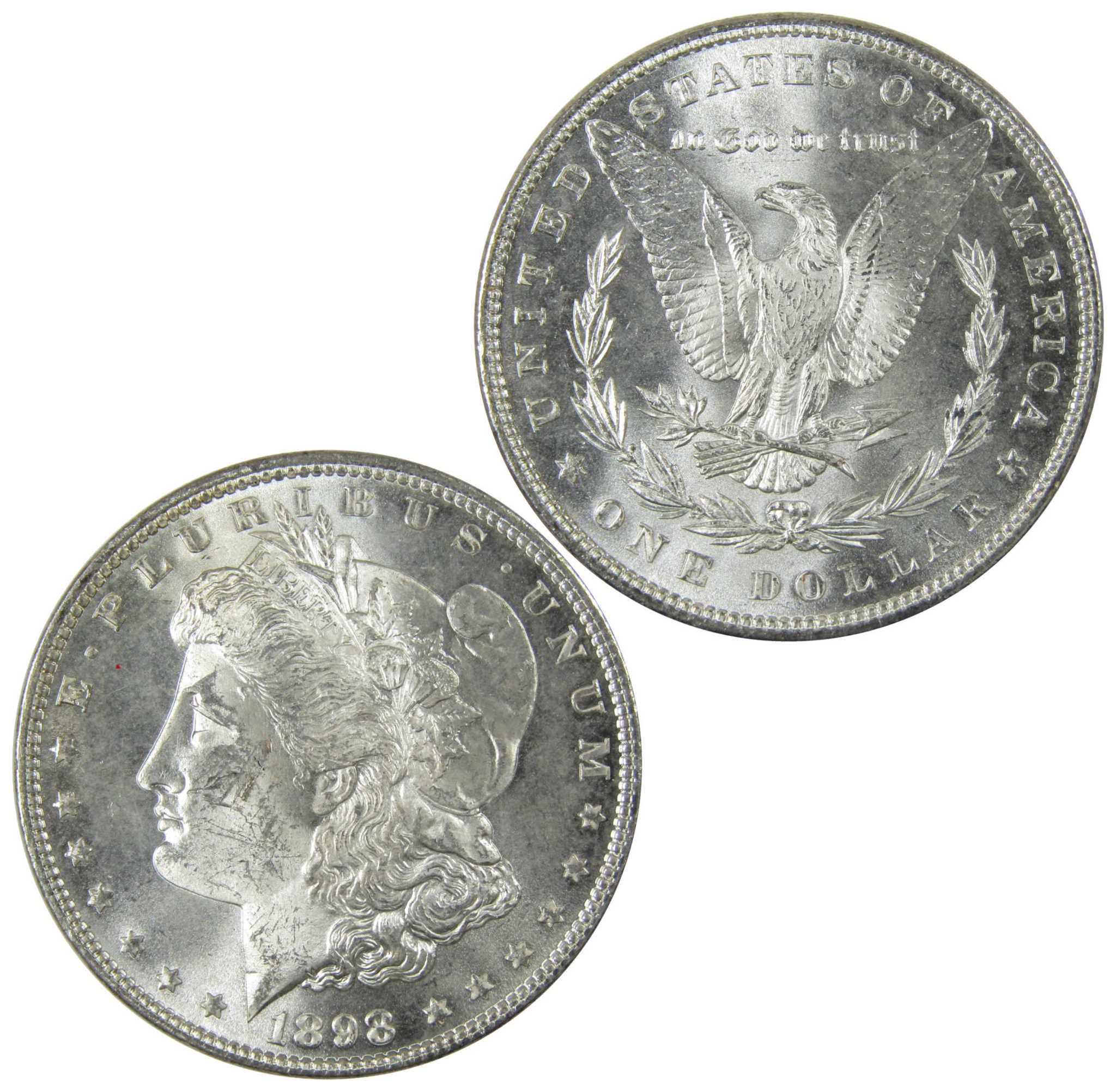 1898 Morgan Silver Dollar Uncirculated Mint State $1 Coin SKU:I27767 - Morgan coin - Morgan silver dollar - Morgan silver dollar for sale - Profile Coins & Collectibles