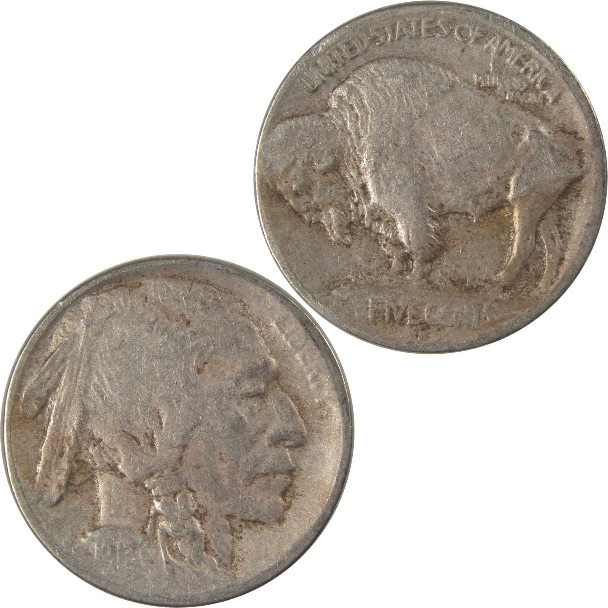 1913 S Type 1 Indian Head Buffalo Nickel F Fine Details SKU:I22915