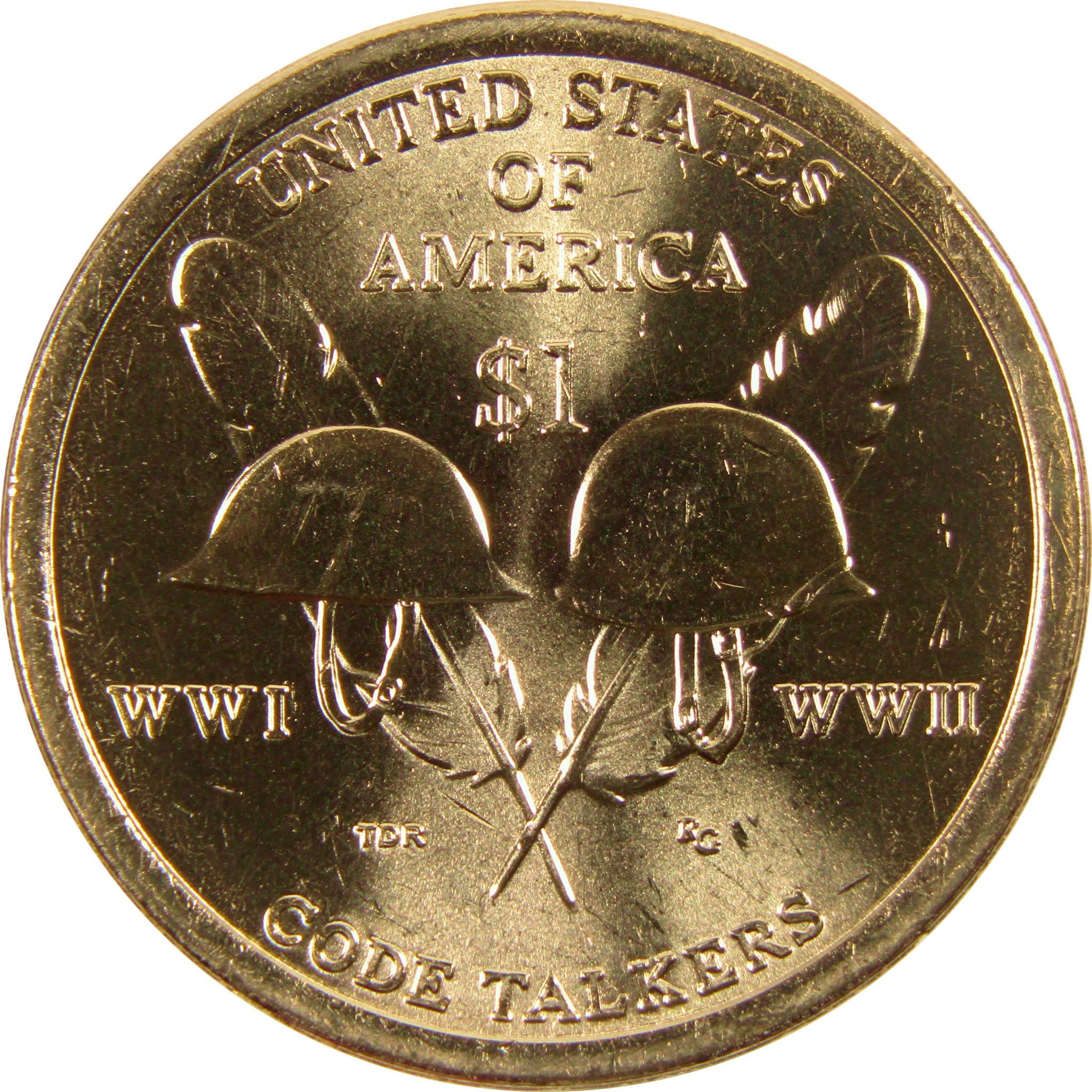 2016 D Code Talkers Native American Dollar BU Uncirculated $1 Coin